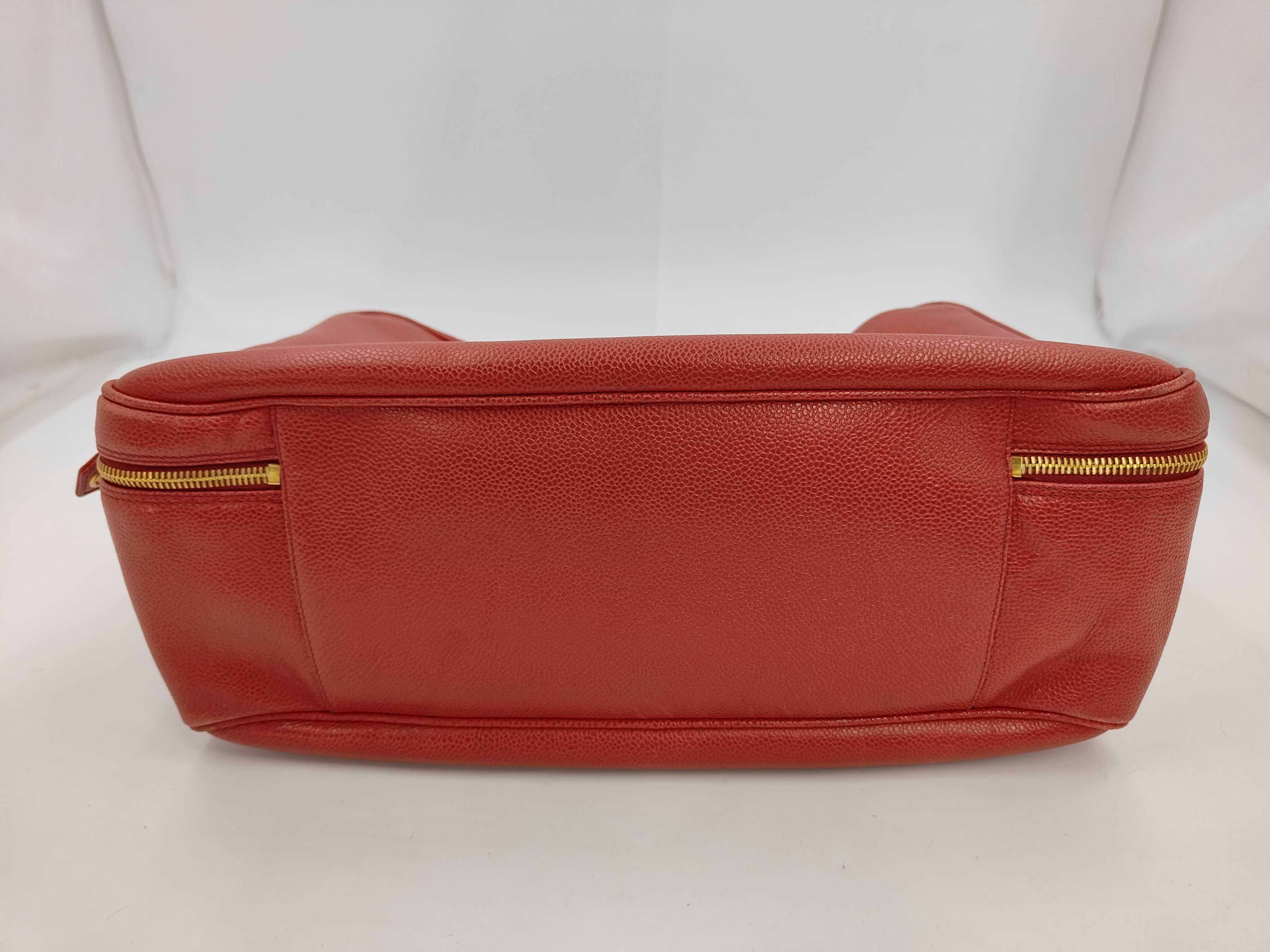 Coco Mark Square One-Shoulder Bag, Caviar Red GP Shoulder Bag — view 3