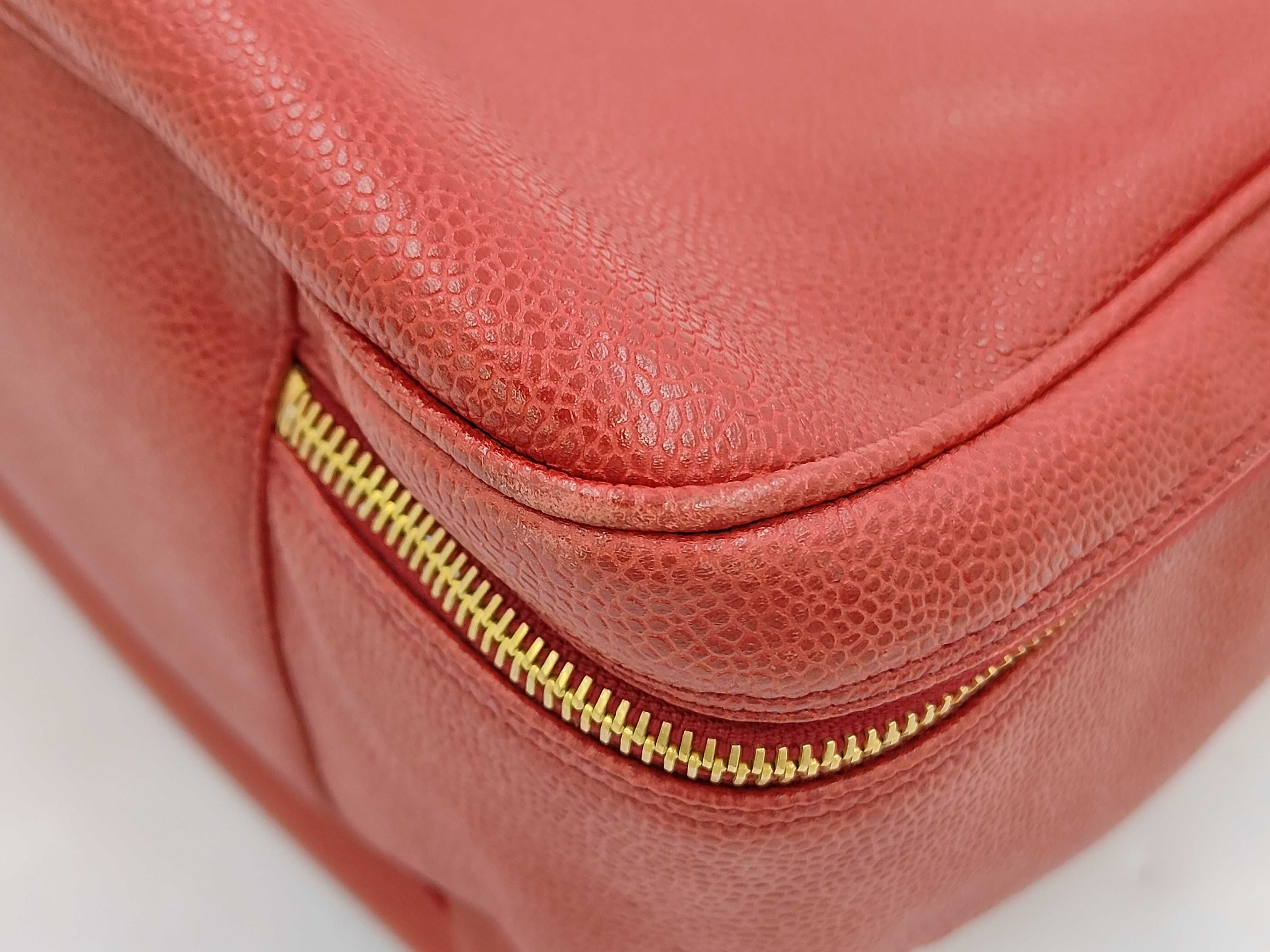 Coco Mark Square One-Shoulder Bag, Caviar Red GP Shoulder Bag — view 4