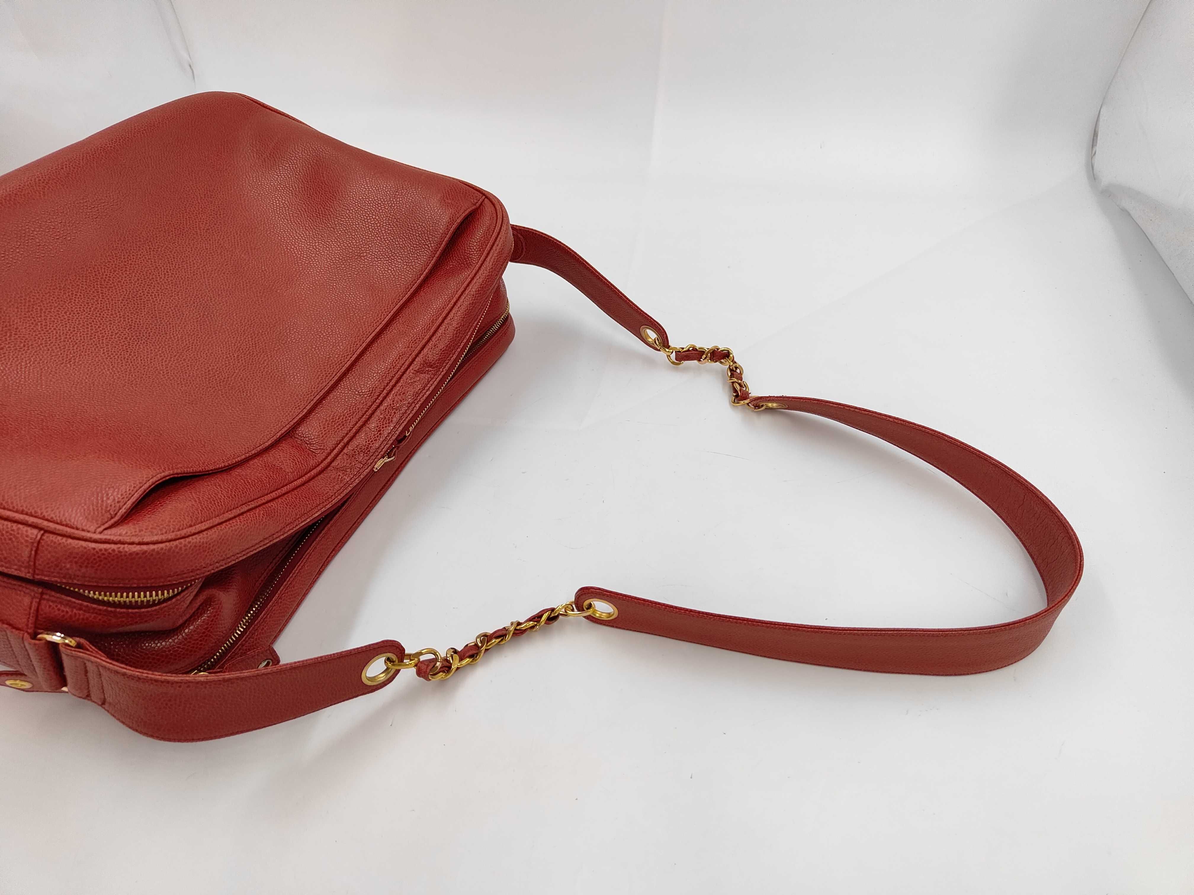 Coco Mark Square One-Shoulder Bag, Caviar Red GP Shoulder Bag — view 5