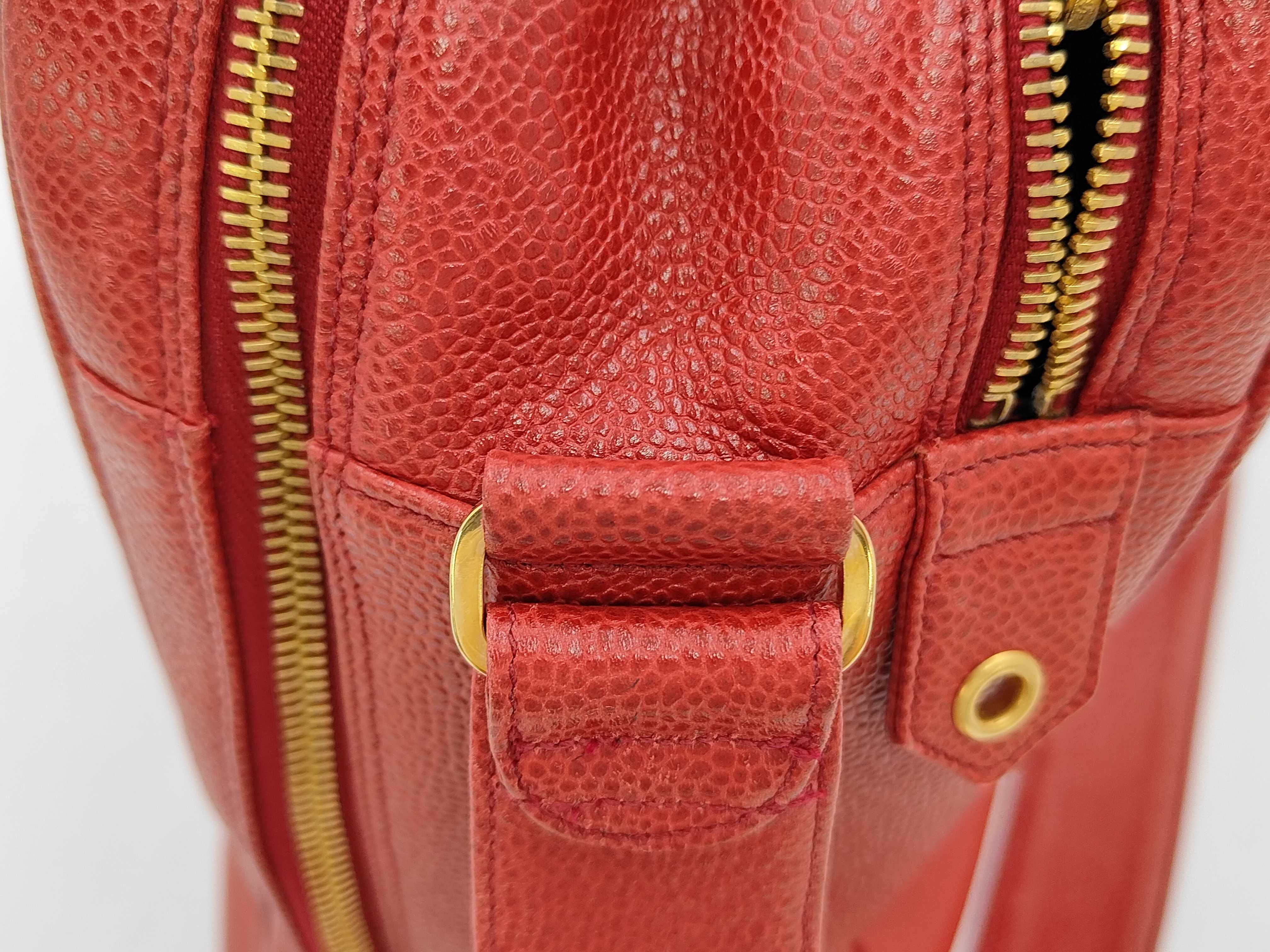 Coco Mark Square One-Shoulder Bag, Caviar Red GP Shoulder Bag — view 7