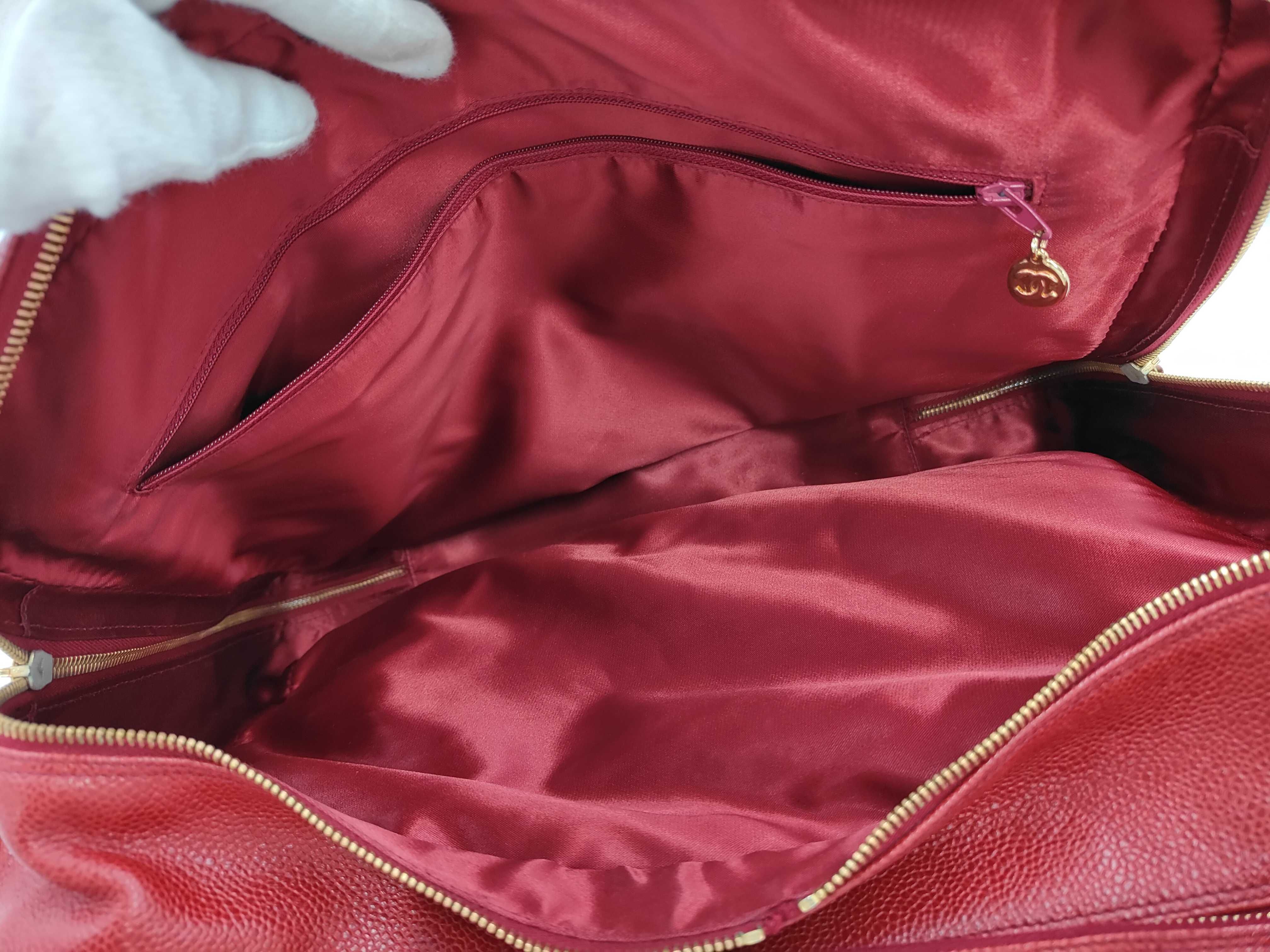 Coco Mark Square One-Shoulder Bag, Caviar Red GP Shoulder Bag — view 9