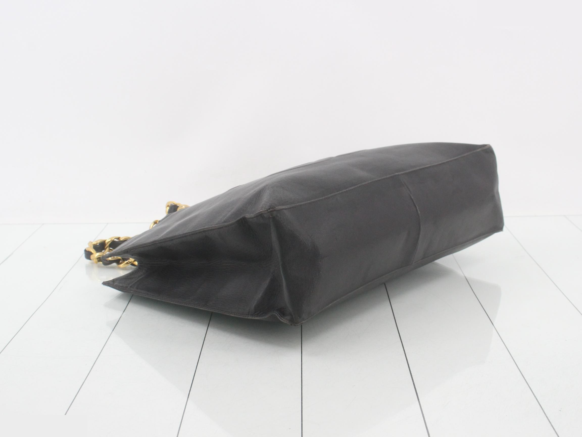 Lambskin Large Coco Mark Chain Tote Bag — view 5
