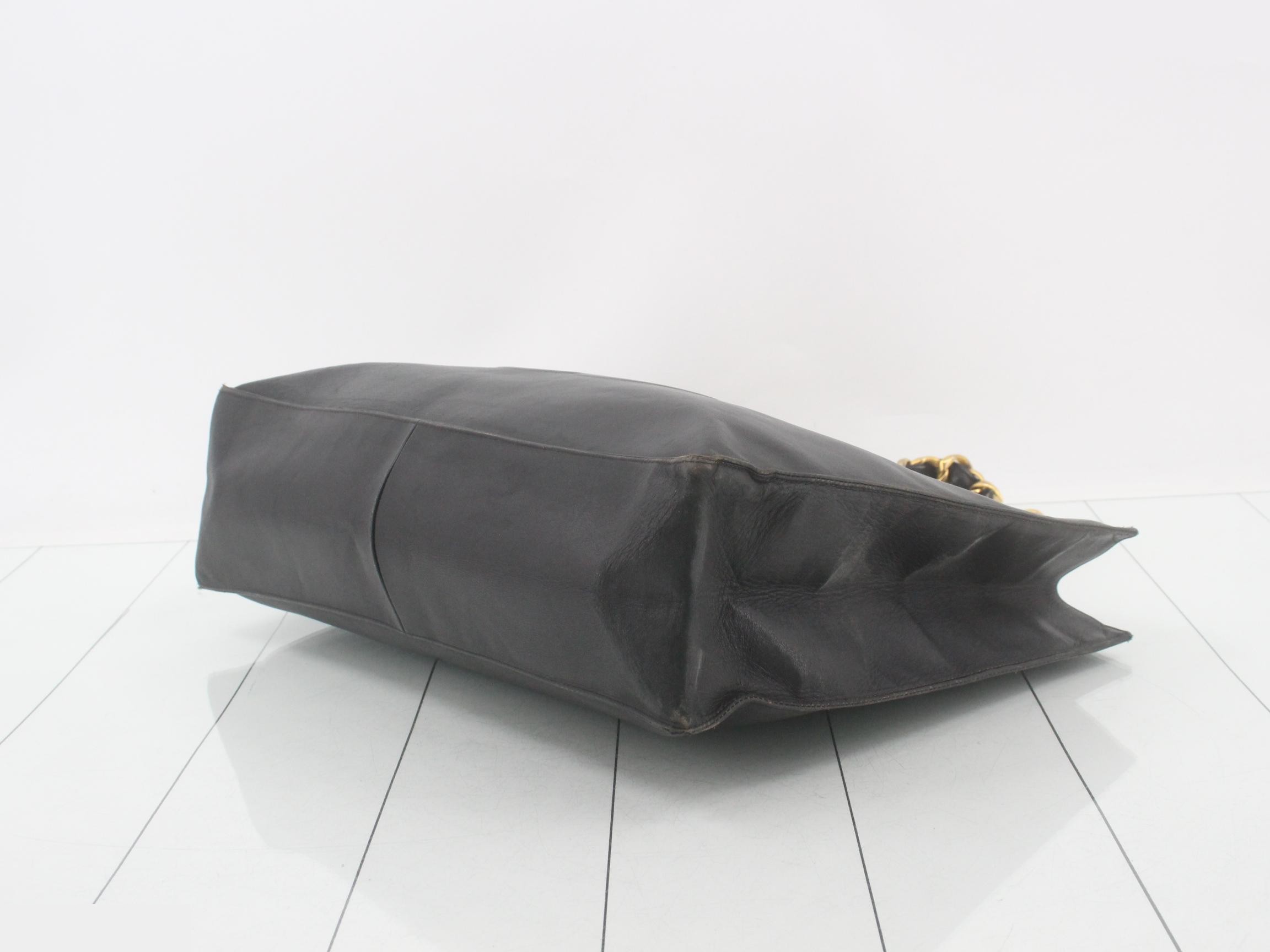 Lambskin Large Coco Mark Chain Tote Bag — view 6