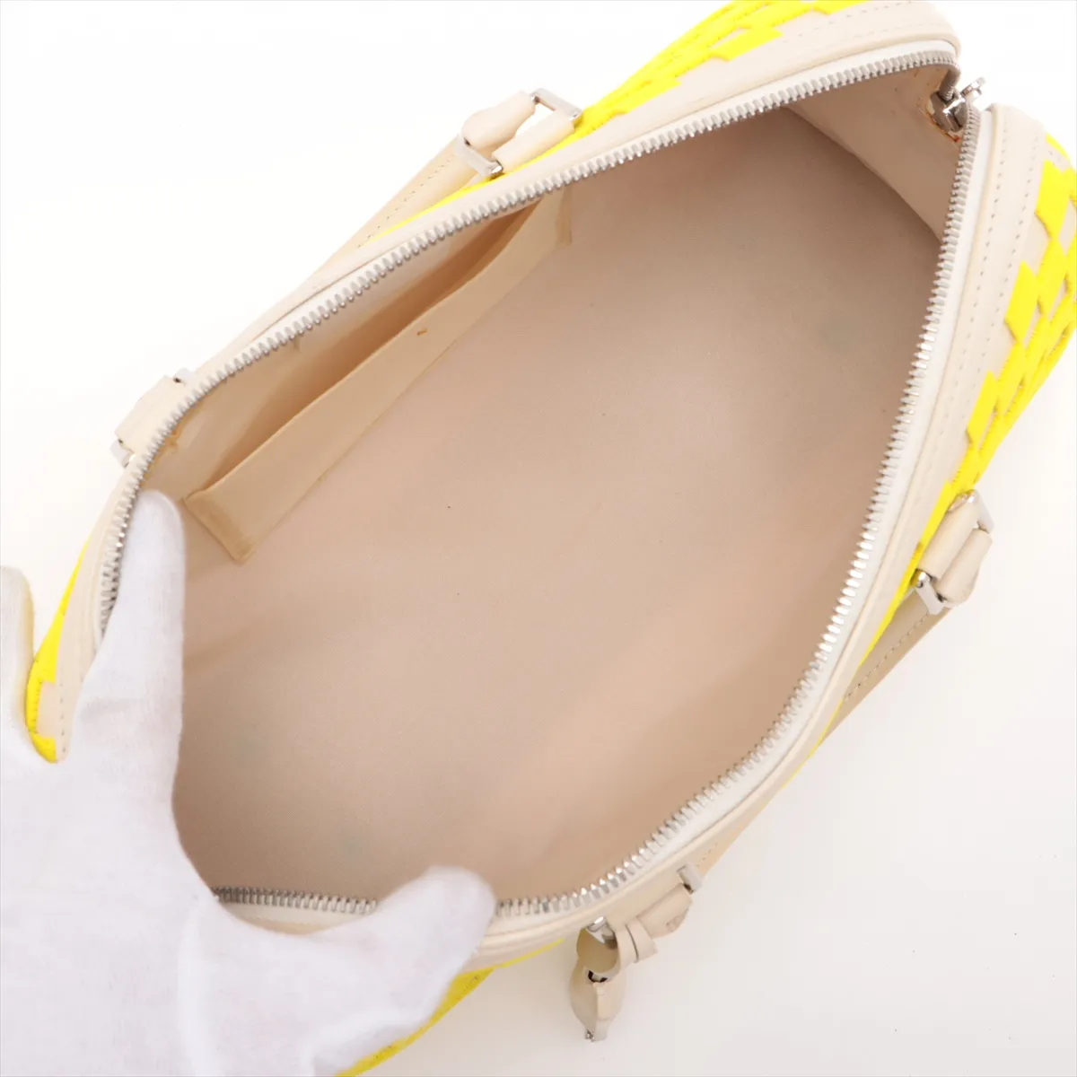 Damier Cubic Speedy EW M48912 AR1103 Yellow x Beige — view 7