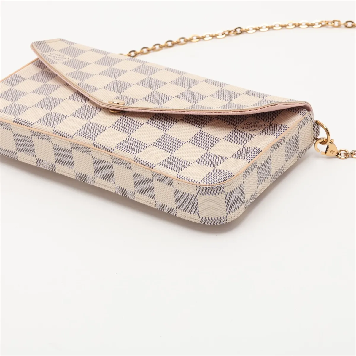Damier Azur Pochette Felicie N63106 MI3158 White (Missing Pouch) — view 3