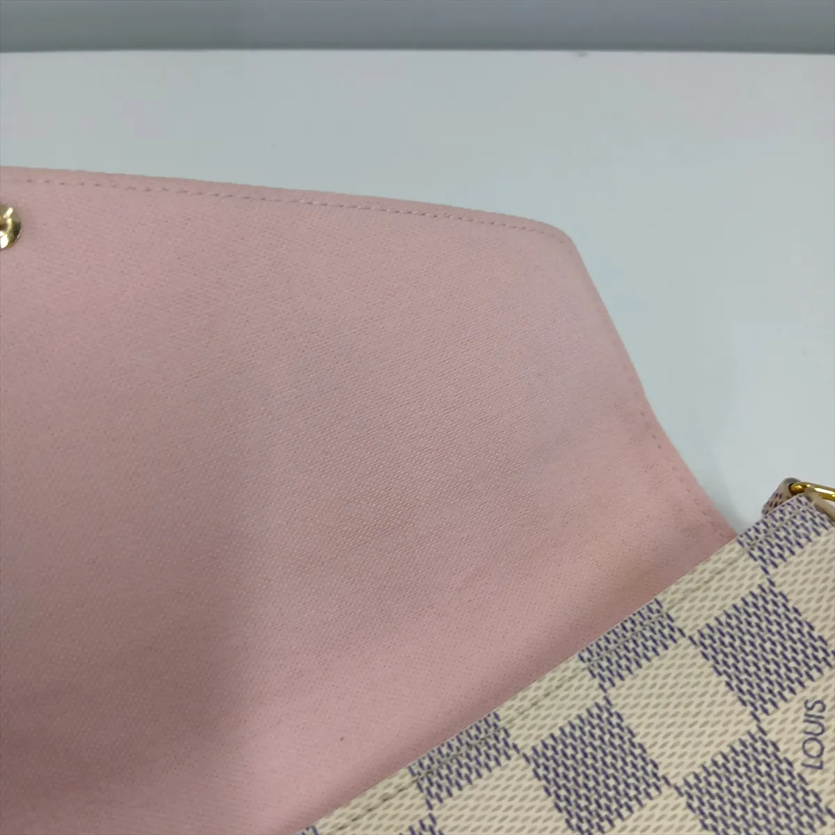 Damier Azur Pochette Felicie N63106 MI3158 White (Missing Pouch) — view 9