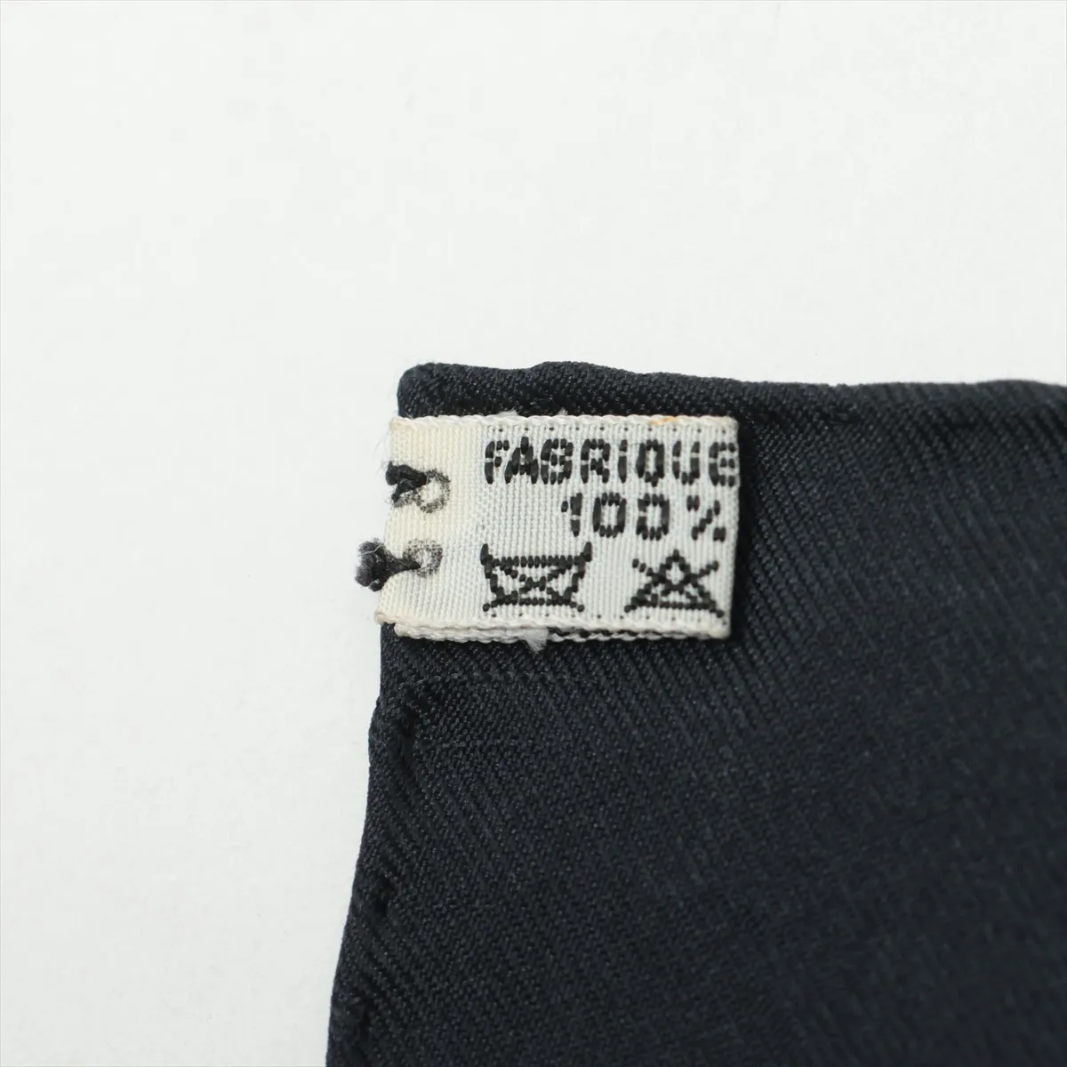 Carre 90 GRANDE TENUE Horse Ceremonial Scarf, Silk, Black. Shows signs of wear, including snags, loose threads, — view 6