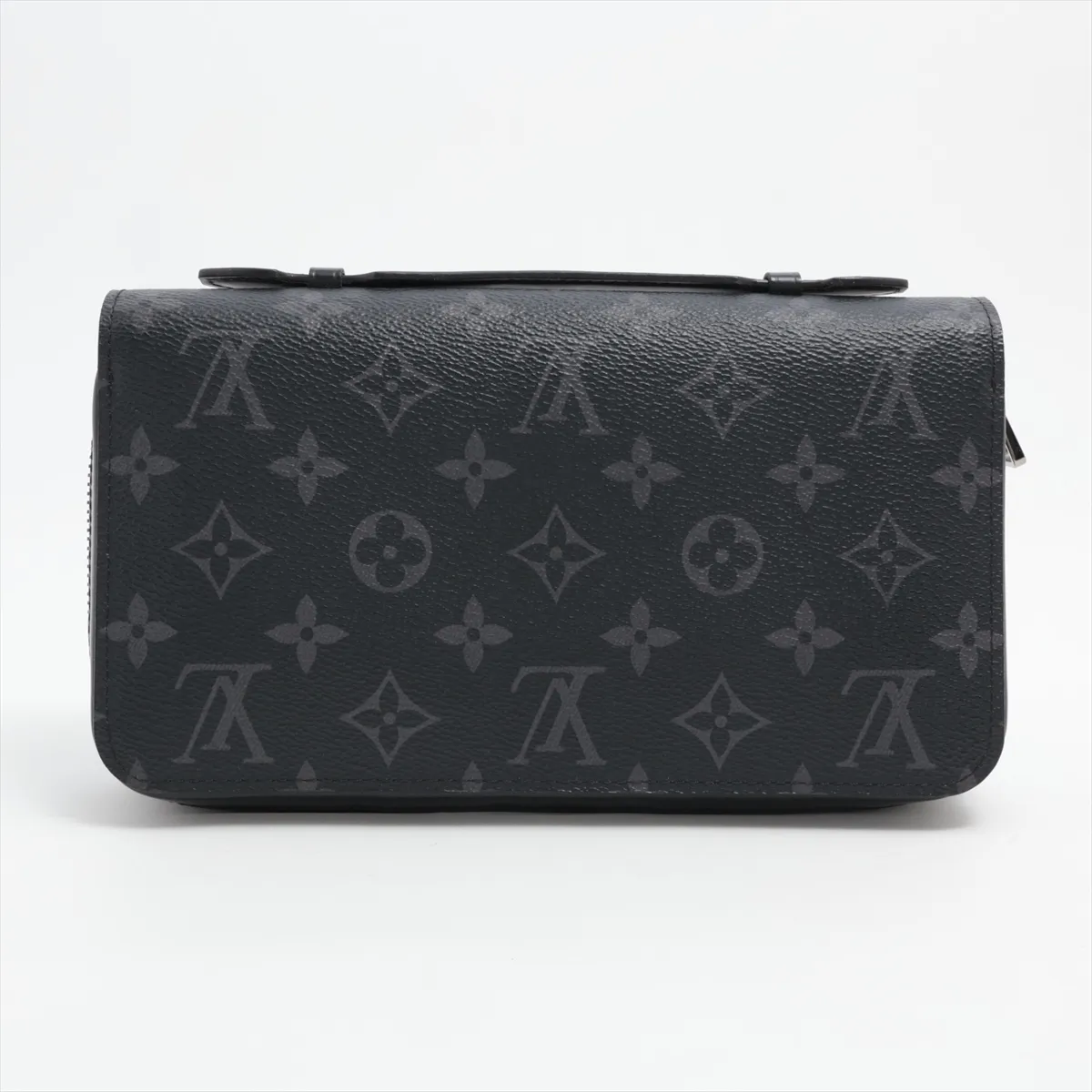 Monogram Eclipse Zippy XL M61698 CA0128 Black Round Zip Wallet — view 2