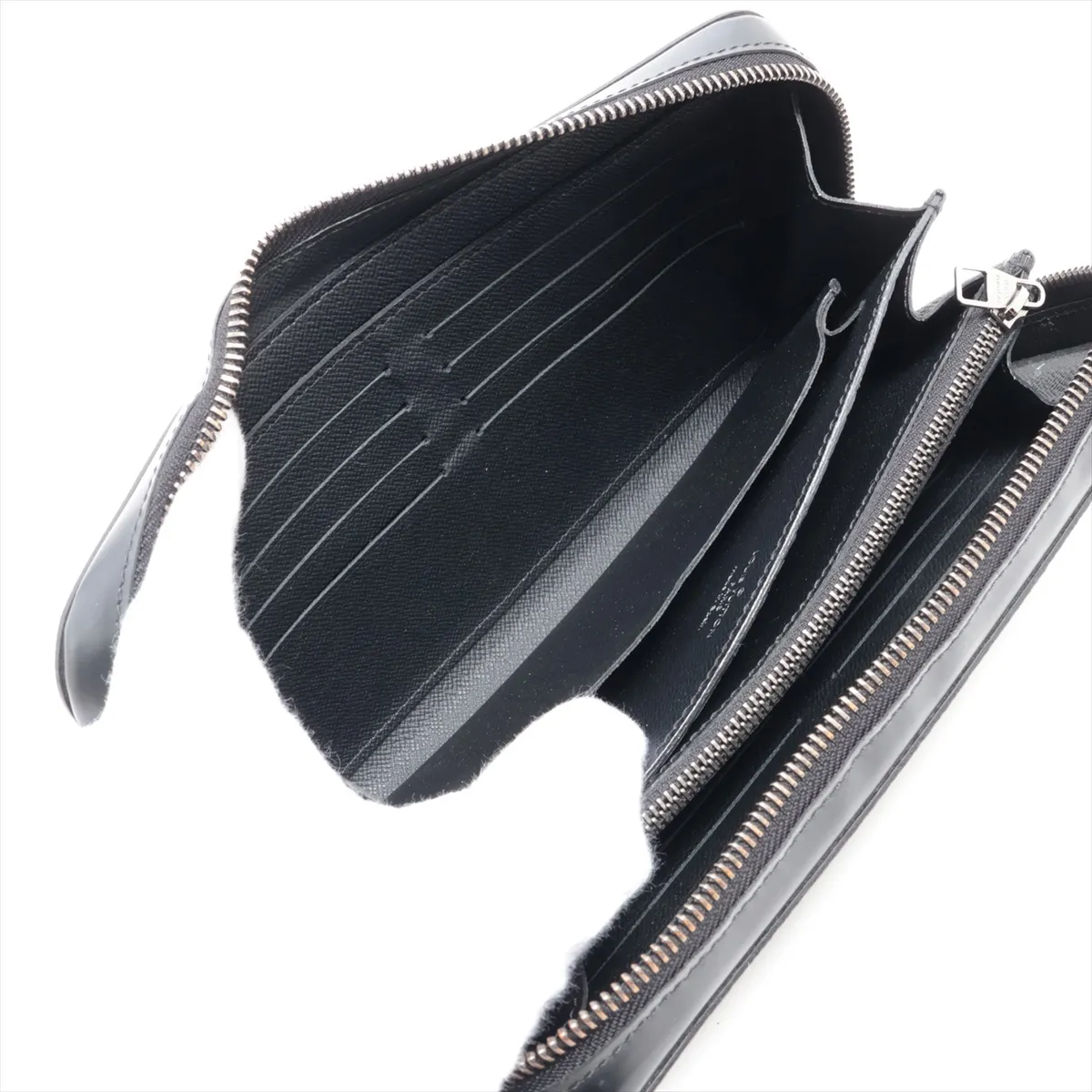 Monogram Eclipse Zippy XL M61698 CA0128 Black Round Zip Wallet — view 5