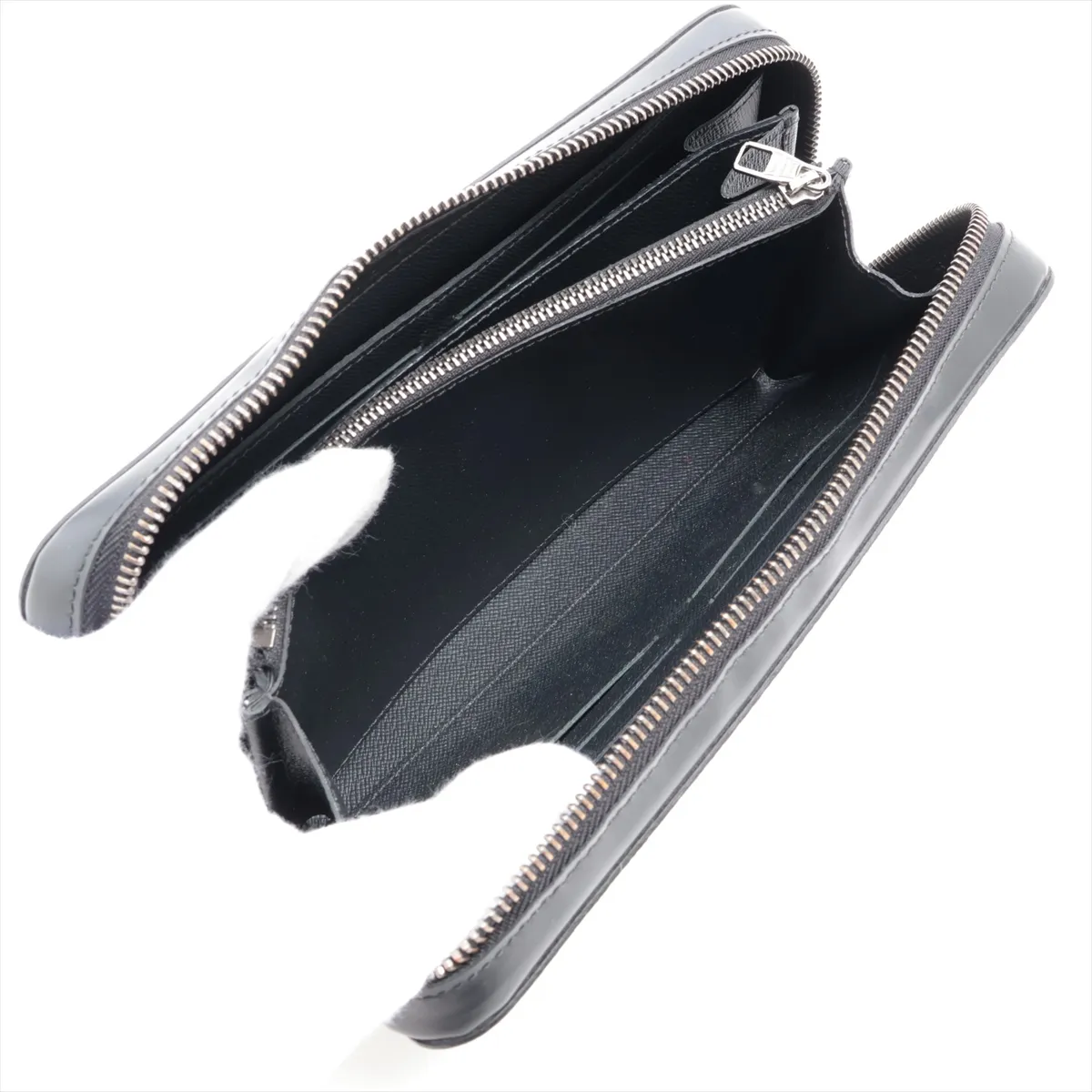 Monogram Eclipse Zippy XL M61698 CA0128 Black Round Zip Wallet — view 7