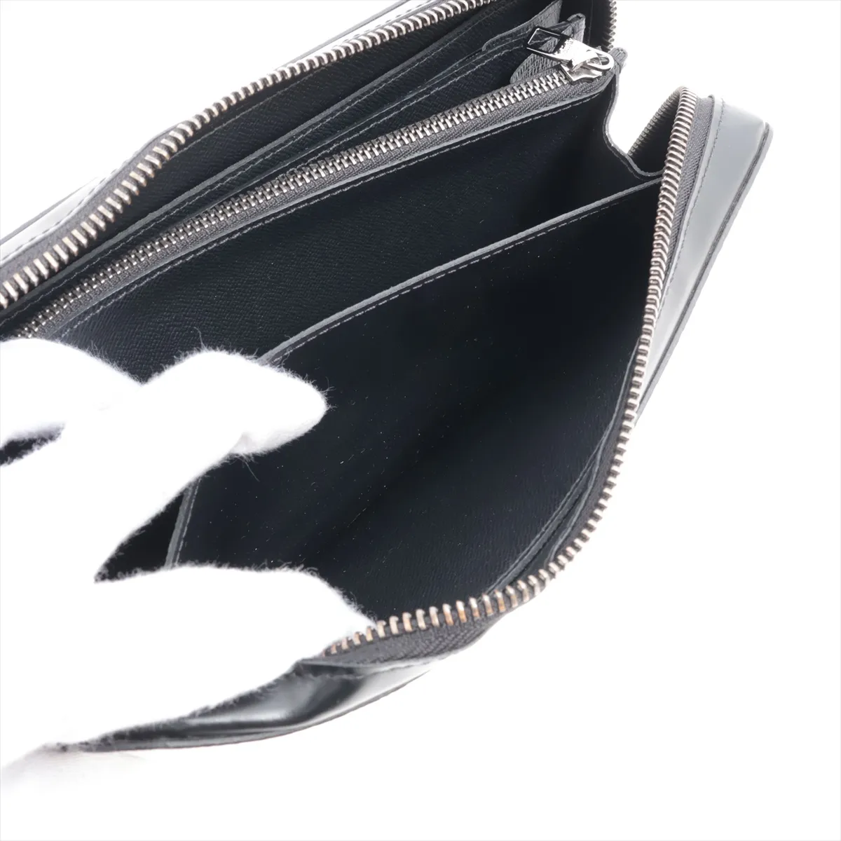 Monogram Eclipse Zippy XL M61698 CA0128 Black Round Zip Wallet — view 8