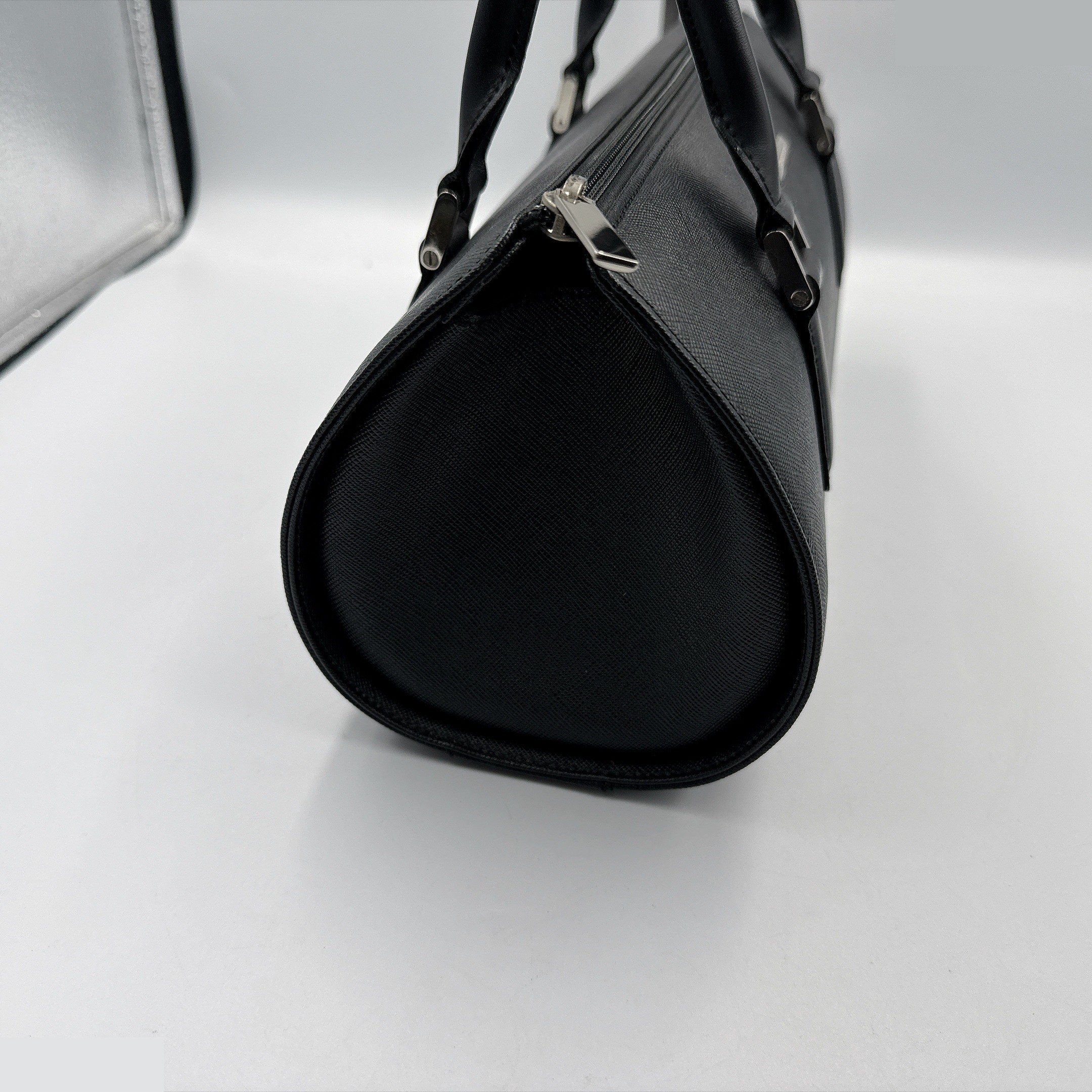 Black Leather Saffiano Handbag (Formal) — view 3