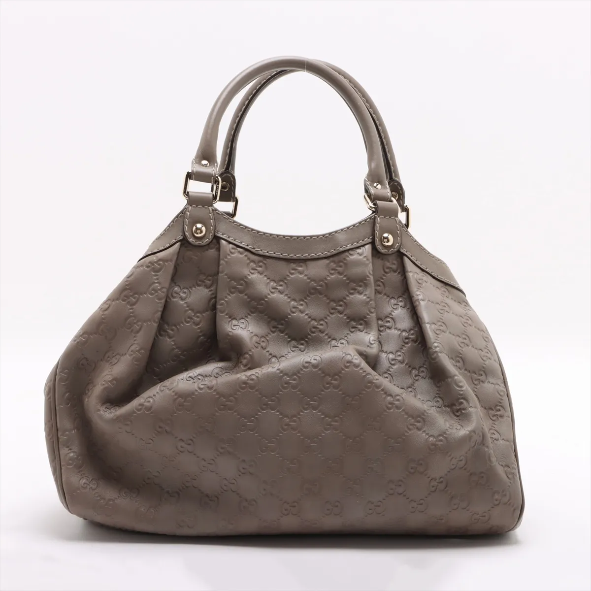 Guccisima Sookie Leather Handbag Beige 211944 — view 2