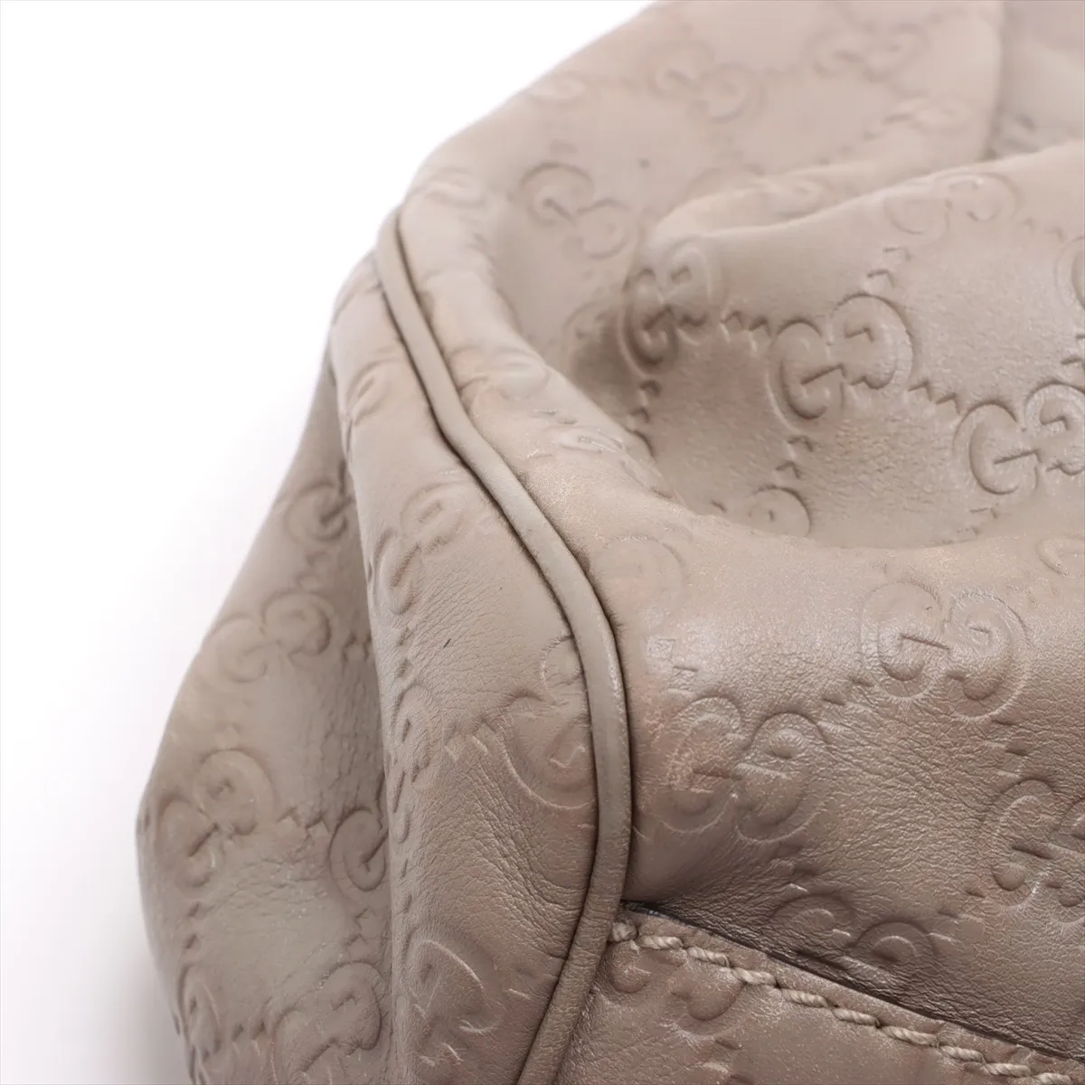 Guccisima Sookie Leather Handbag Beige 211944 — view 11