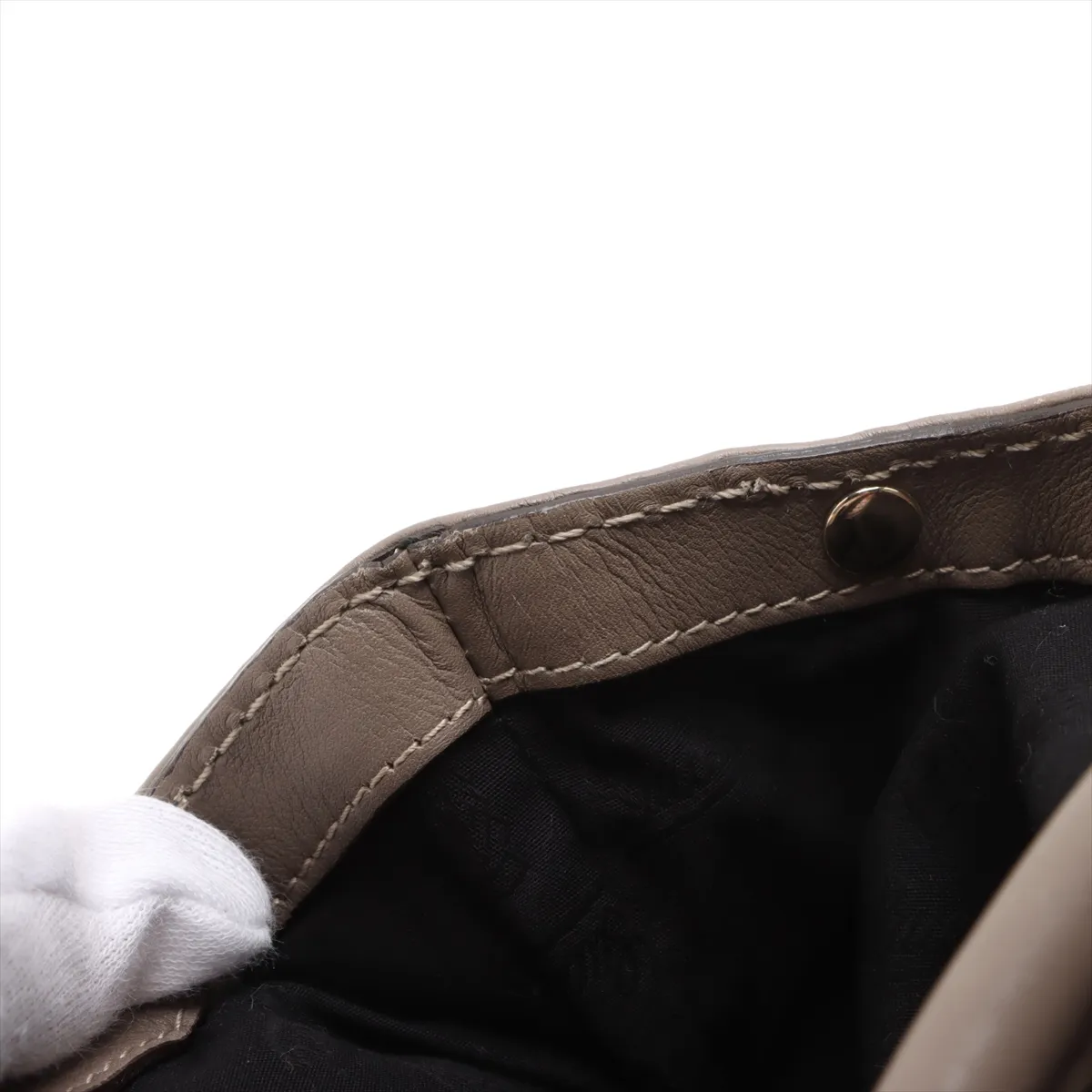 Guccisima Sookie Leather Handbag Beige 211944 — view 13