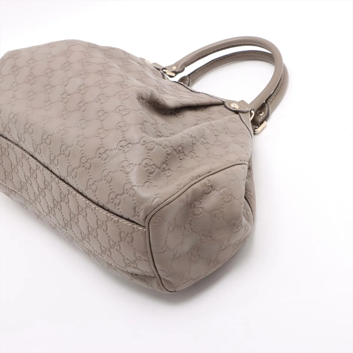 Guccisima Sookie Leather Handbag Beige 211944 — view 3