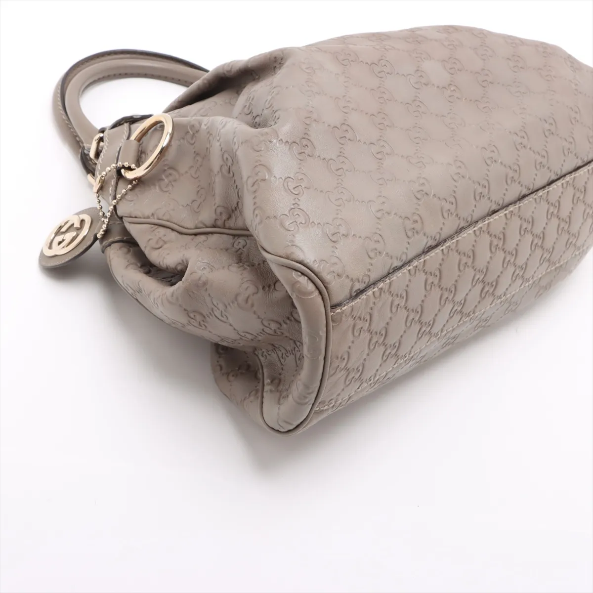Guccisima Sookie Leather Handbag Beige 211944 — view 4