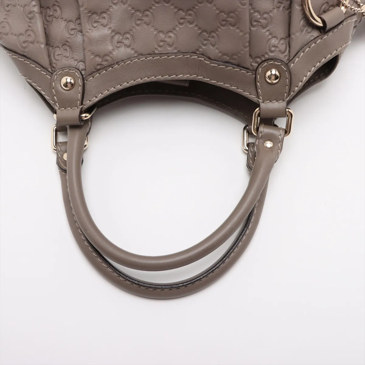 Guccisima Sookie Leather Handbag Beige 211944 — view 5