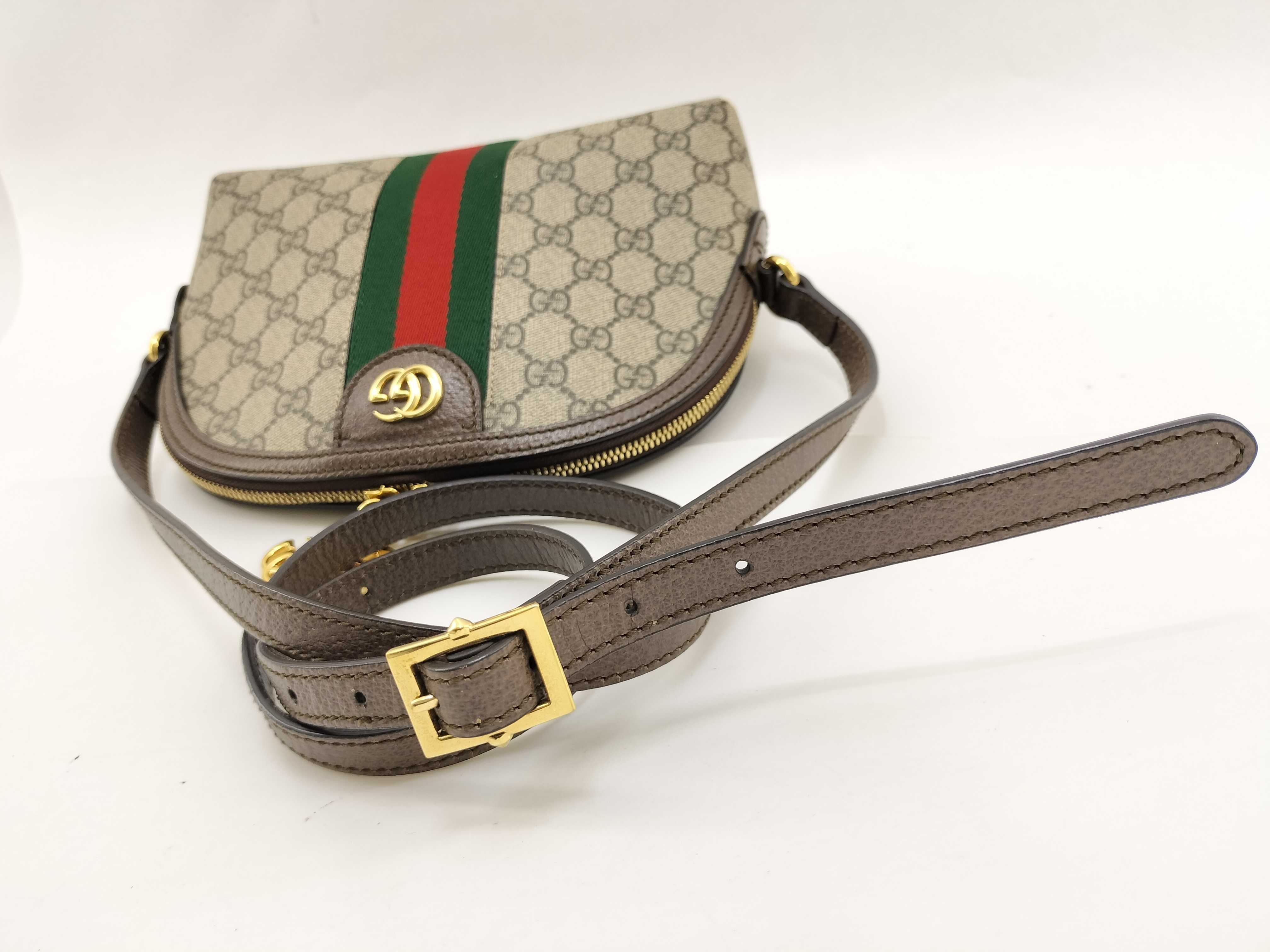 GG Supreme Ophidia PVC x Leather Shoulder Bag 499621 — view 7
