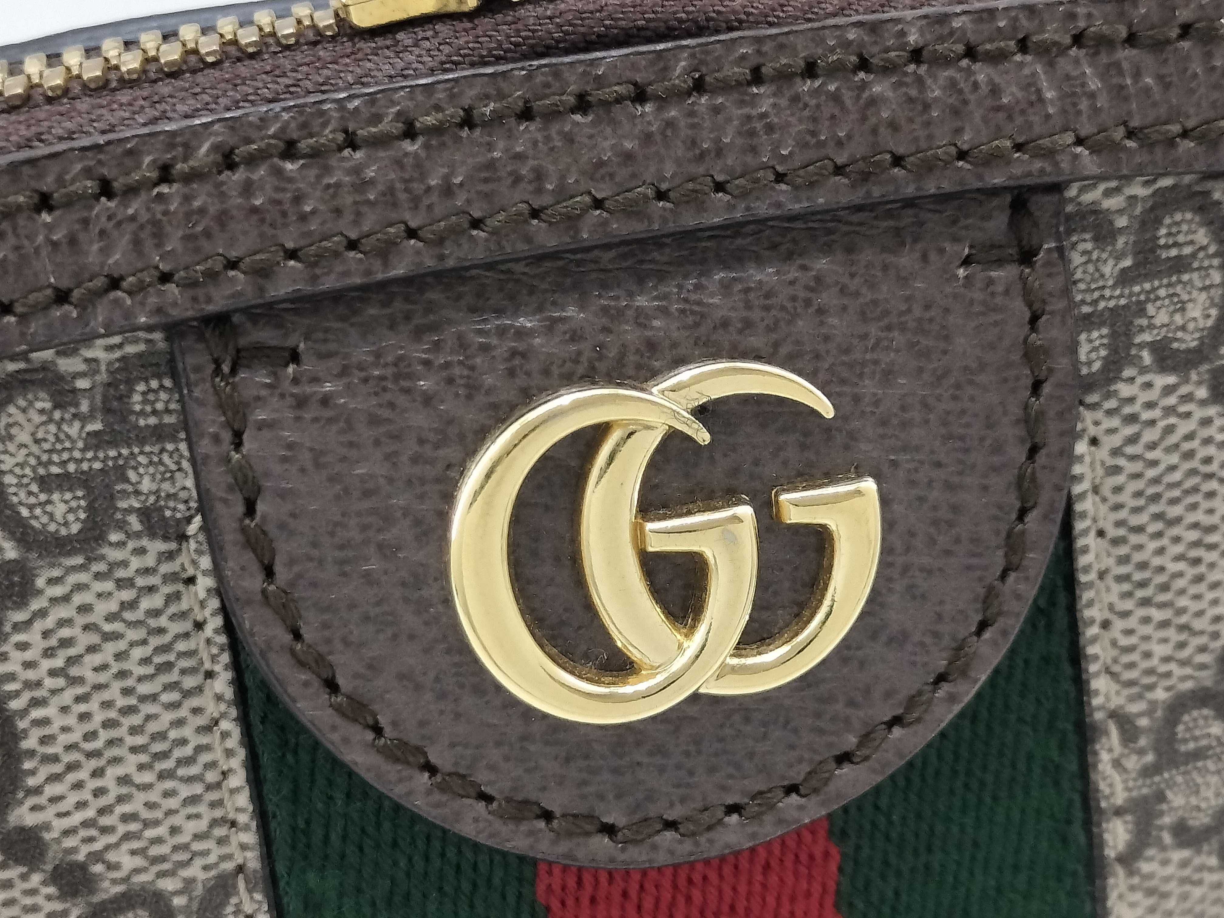 GG Supreme Ophidia PVC x Leather Shoulder Bag 499621 — view 9