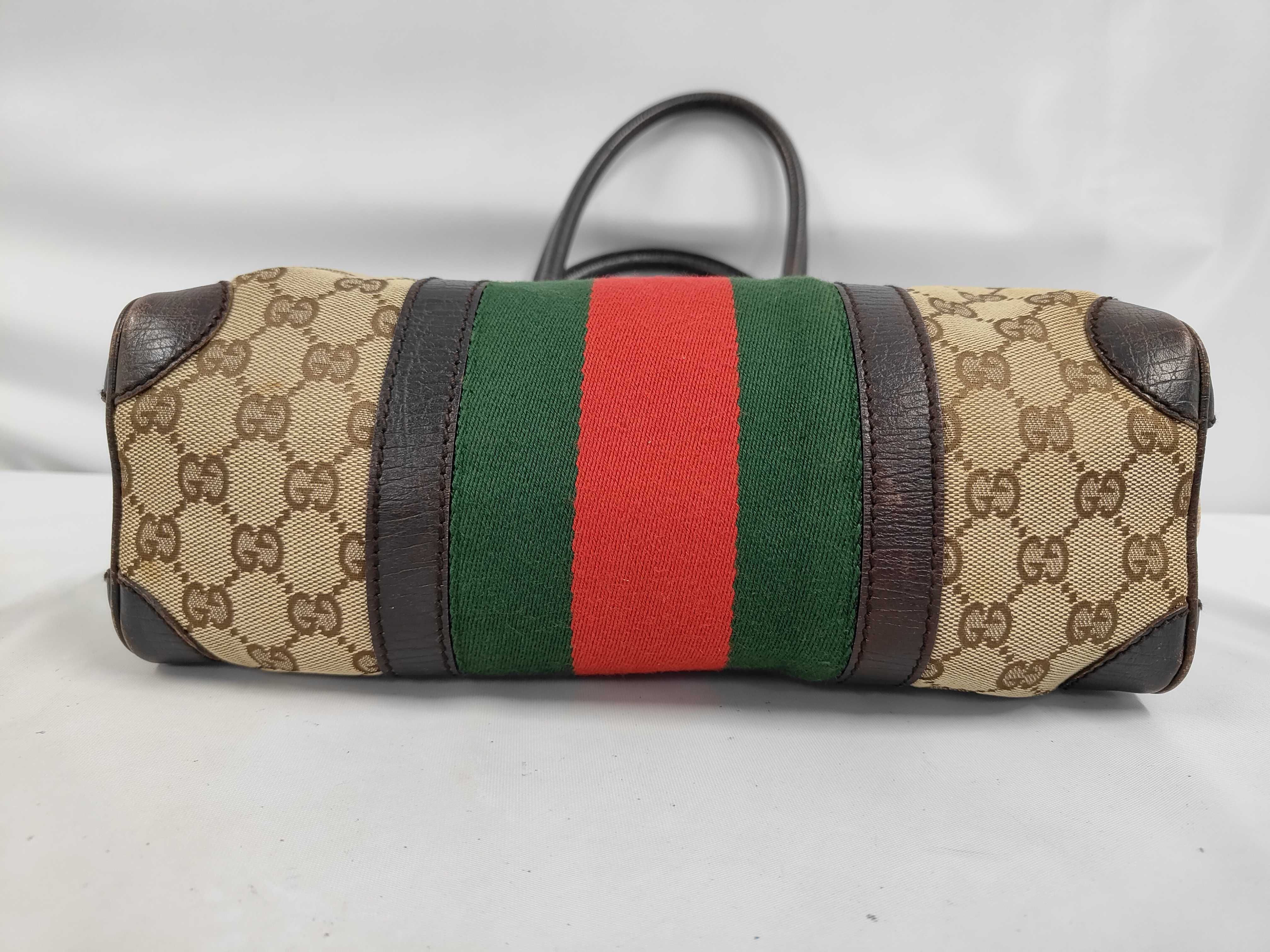 handbag, Sherry line, 30458, GG canvas, brown shoulder bag. — view 3