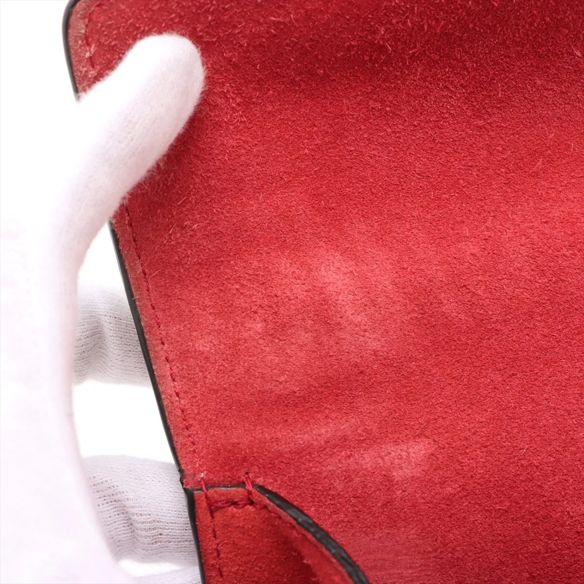 GG Supreme Dionysus PVC x Suede Chain Shoulder Bag Beige x Red 421970 — view 11