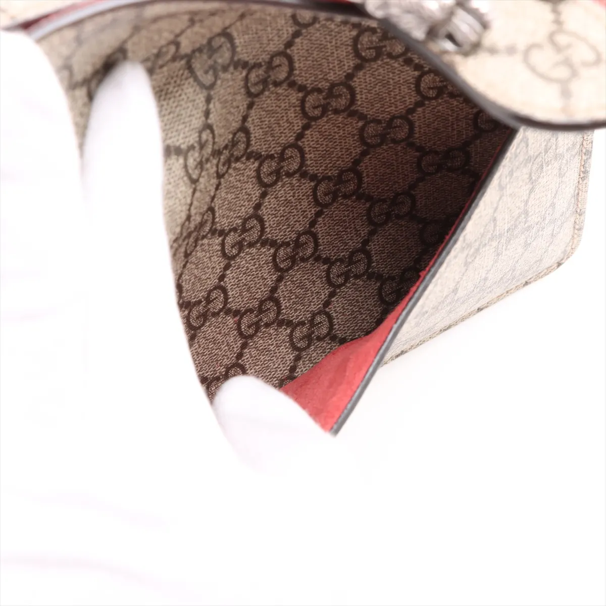 GG Supreme Dionysus PVC x Suede Chain Shoulder Bag Beige x Red 421970 — view 8