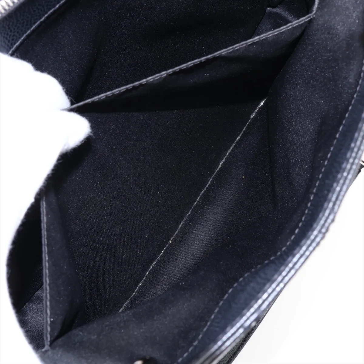 GST Caviar Skin Tote Bag, Silver, Silver Hardware, 18317858, Serial Number 18-series, A50995 — view 11