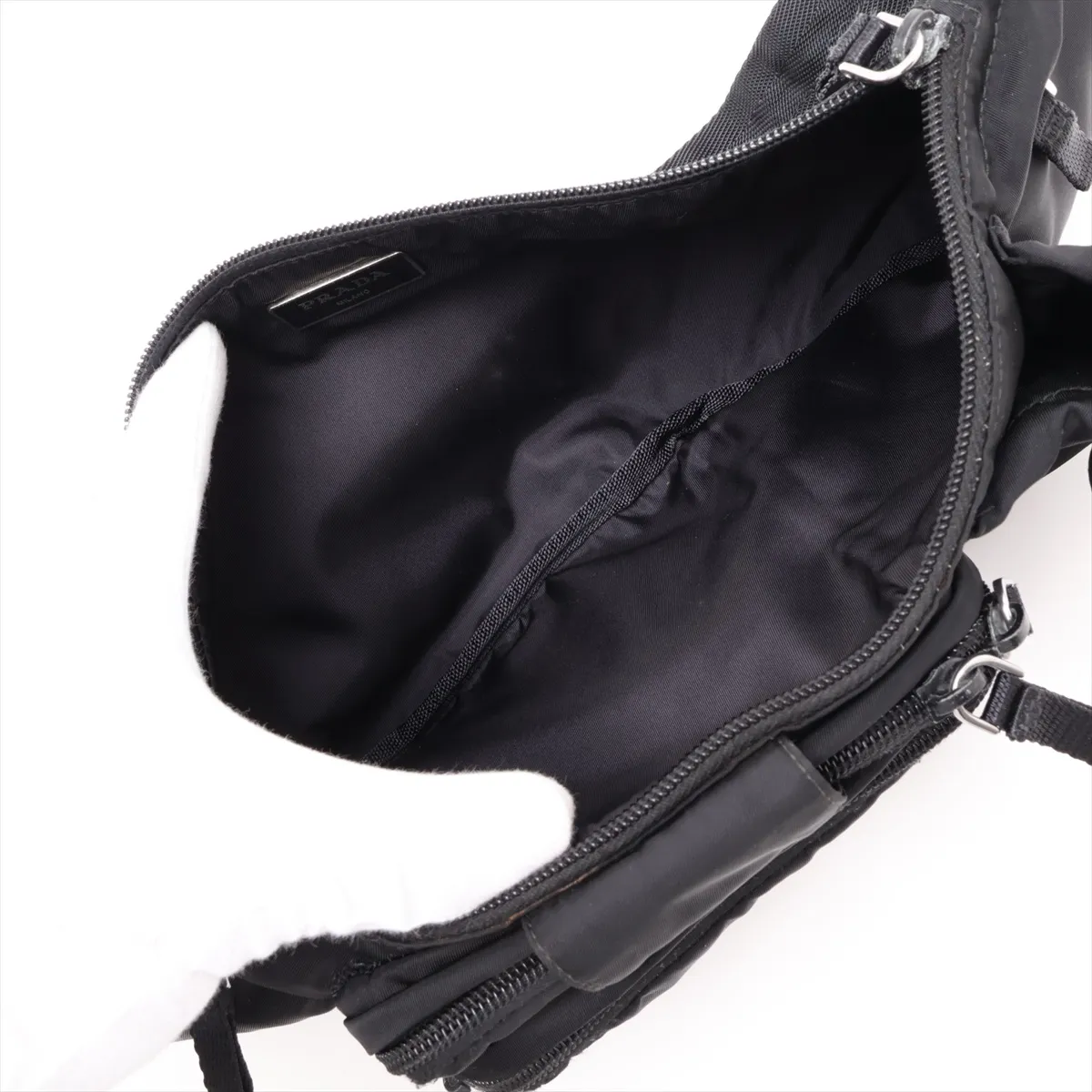 Tessuto Nylon Body Bag, Black — view 6
