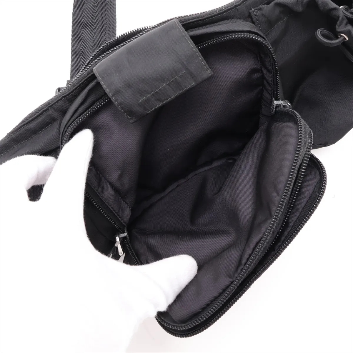 Tessuto Nylon Body Bag, Black — view 8