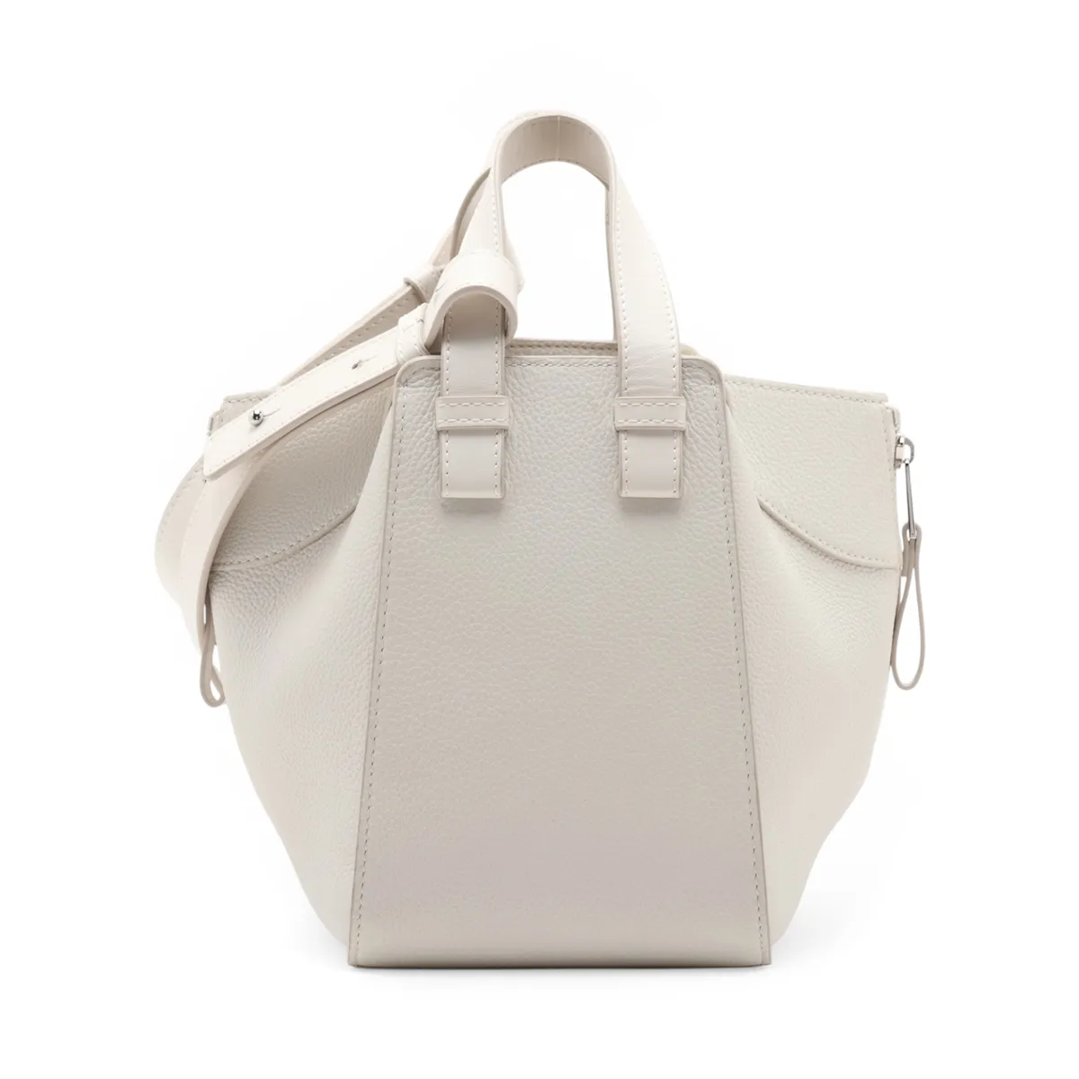 Hammock Compact Leather 2-Way Handbag, White — view 2