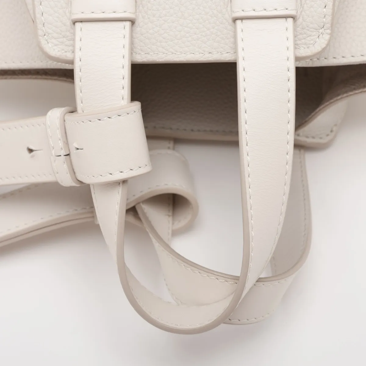Hammock Compact Leather 2-Way Handbag, White — view 5