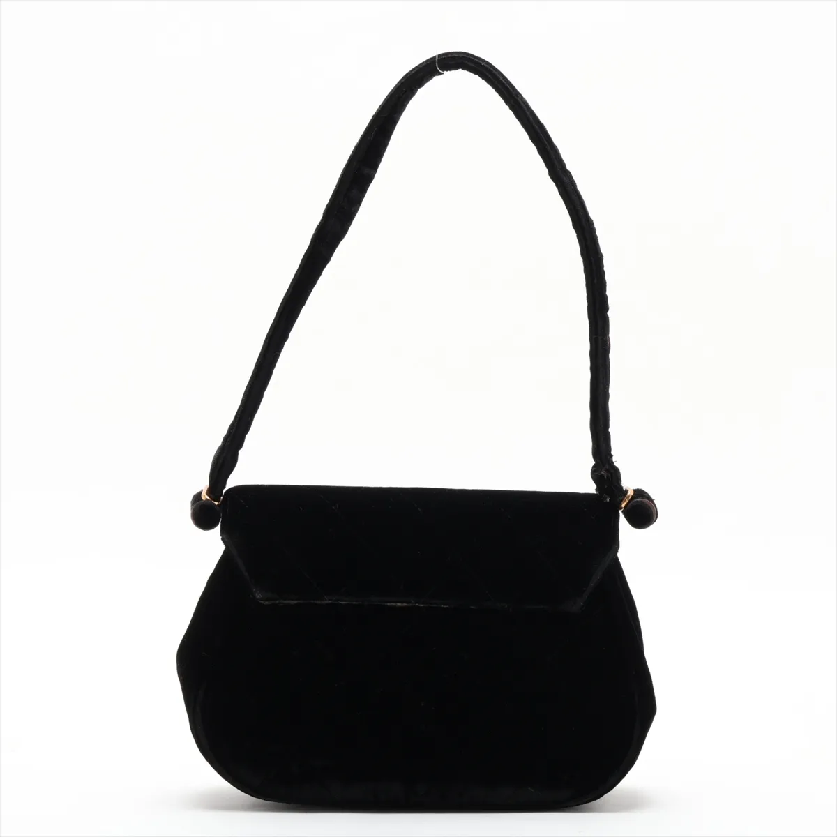 Matelassé Velour Handbag, Black with Gold Hardware, Item No. 2999250 (Serial Number 2) — view 2