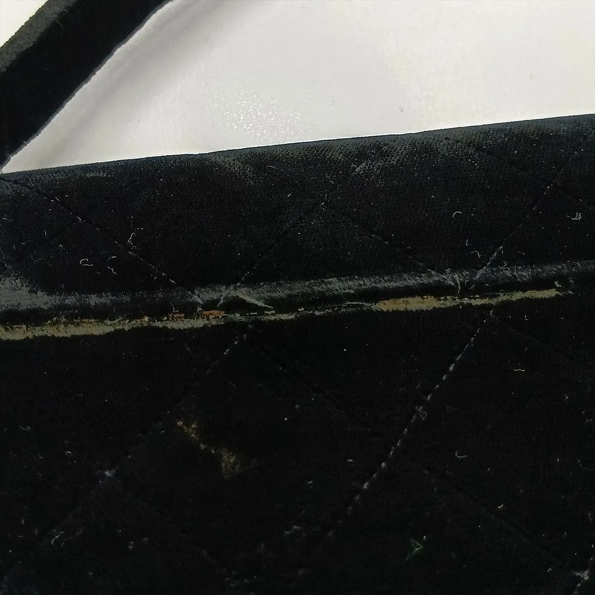 Matelassé Velour Handbag, Black with Gold Hardware, Item No. 2999250 (Serial Number 2) — view 12