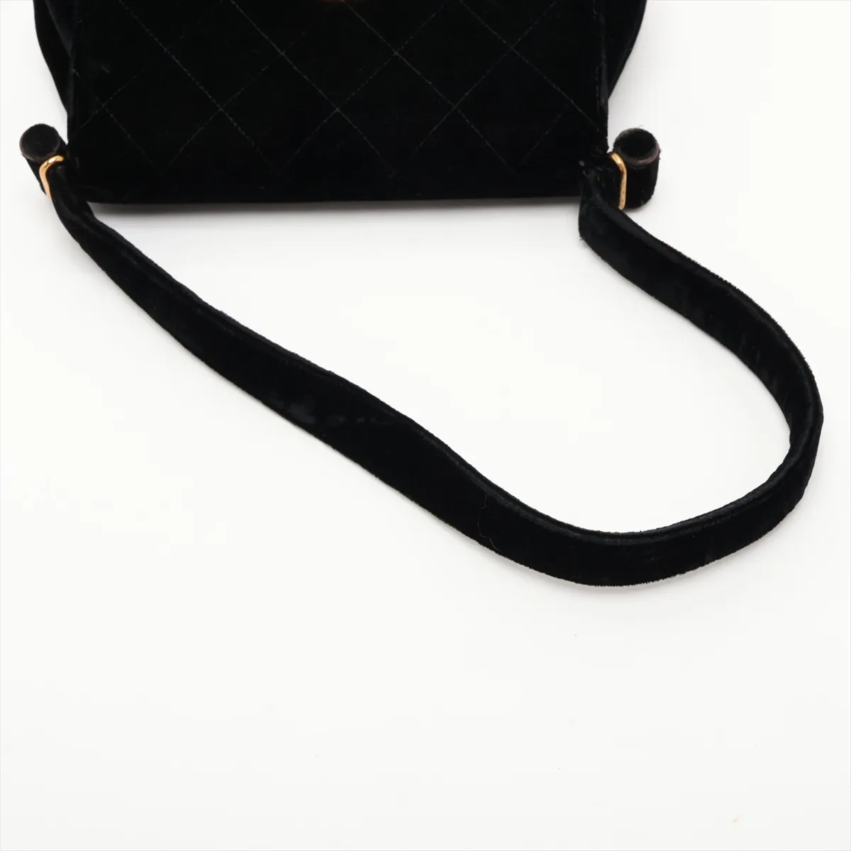 Matelassé Velour Handbag, Black with Gold Hardware, Item No. 2999250 (Serial Number 2) — view 5