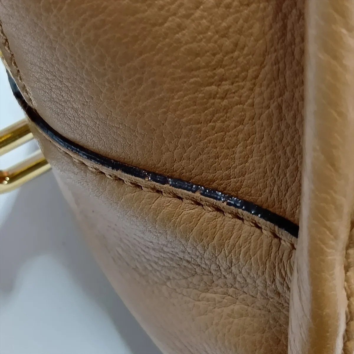 Amazona 28 Shearling and Leather Handbag, Beige x Brown — view 15