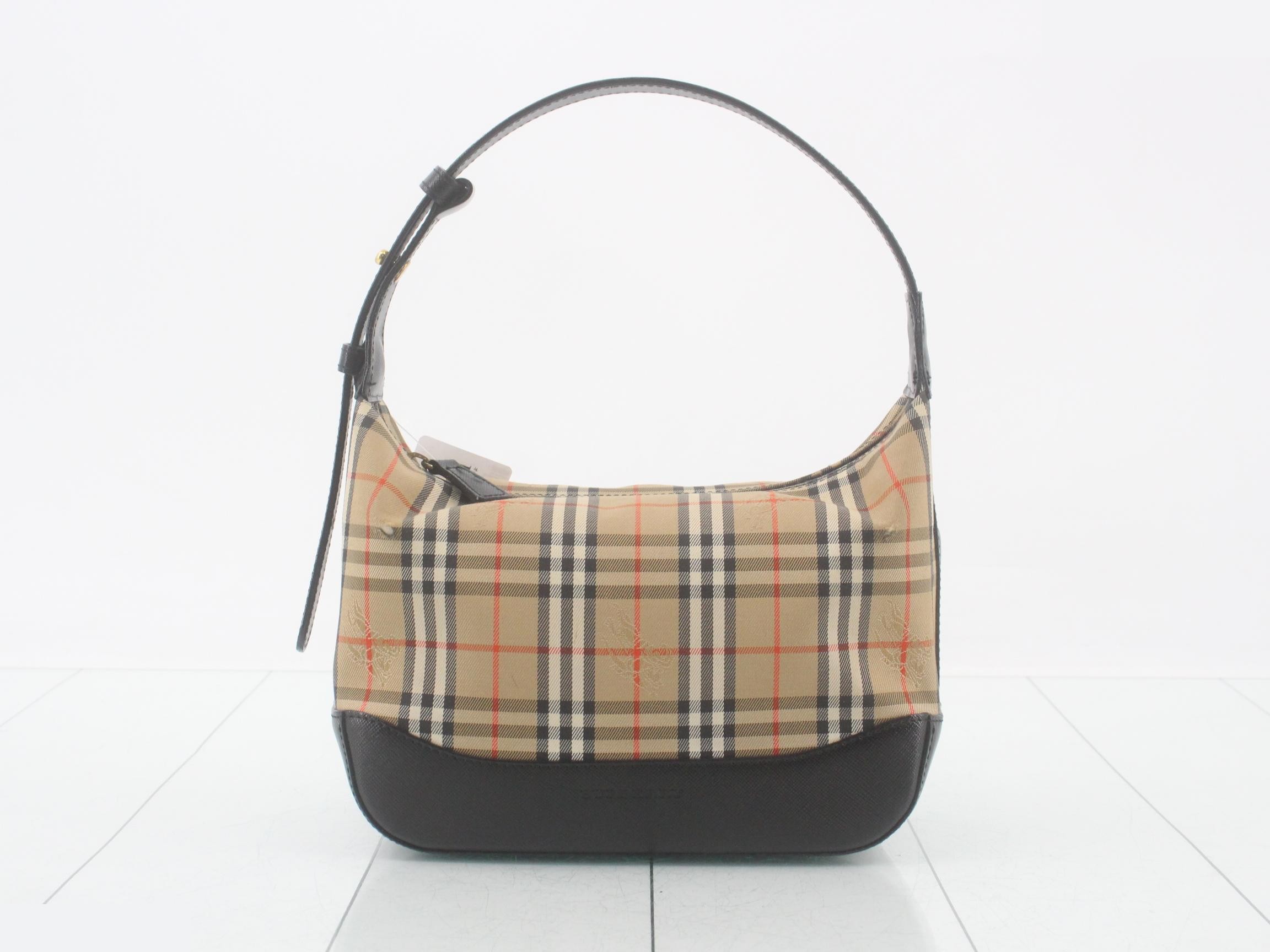 Nova Check One-Shoulder Bag - Beige Canvas Leather