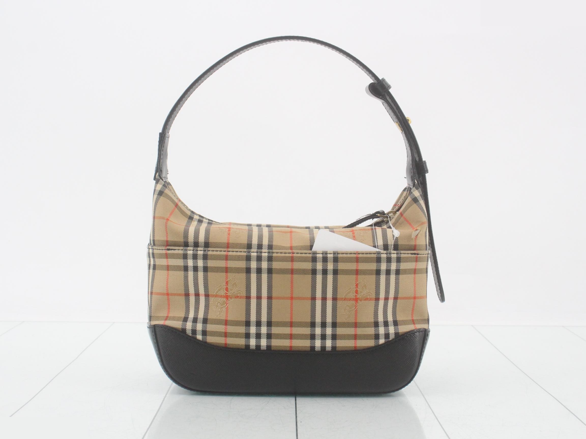 Nova Check One-Shoulder Bag - Beige Canvas Leather — view 2