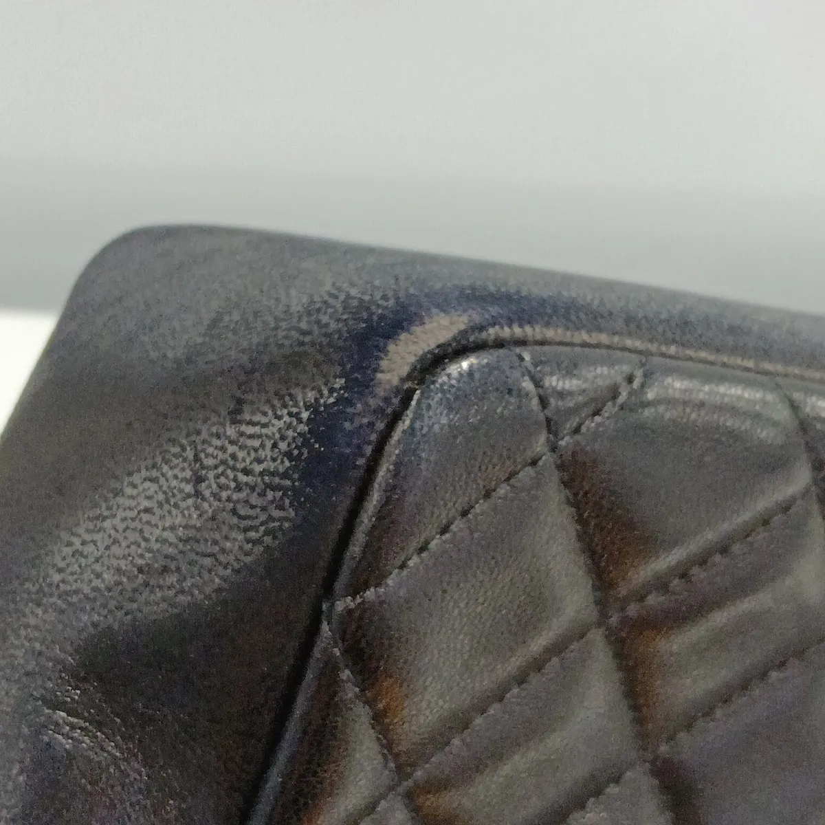 Matelassé Lambskin Single Flap Double Chain Bag, Black with Gold Hardware, 0410338 (Serial Number in the 0s) — view 15