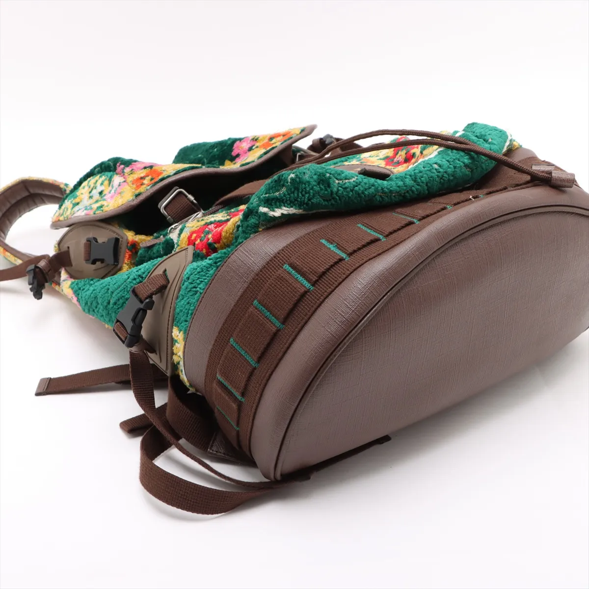 Pile x Canvas Backpack/Rucksack, Green, 562911 — view 4