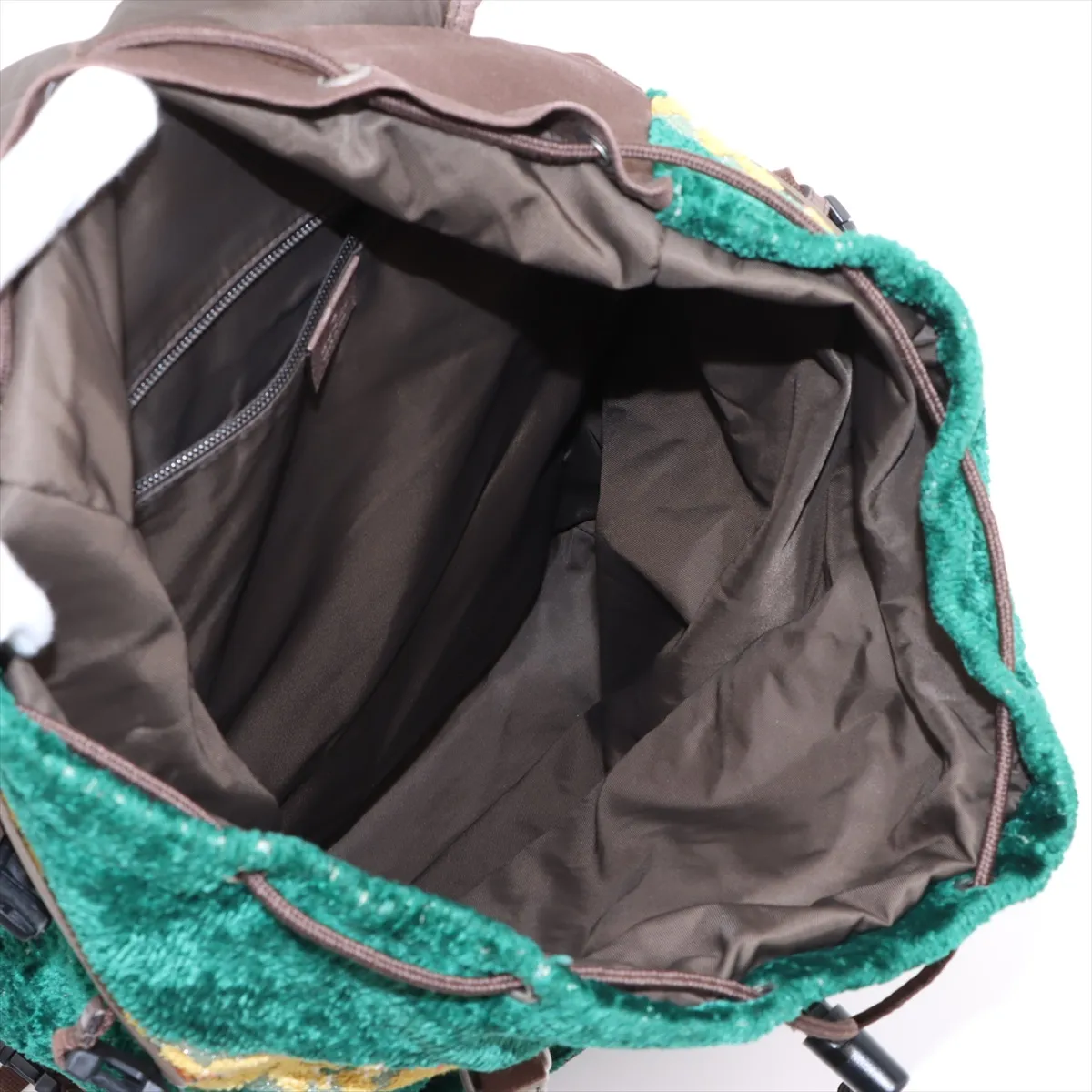 Pile x Canvas Backpack/Rucksack, Green, 562911 — view 7
