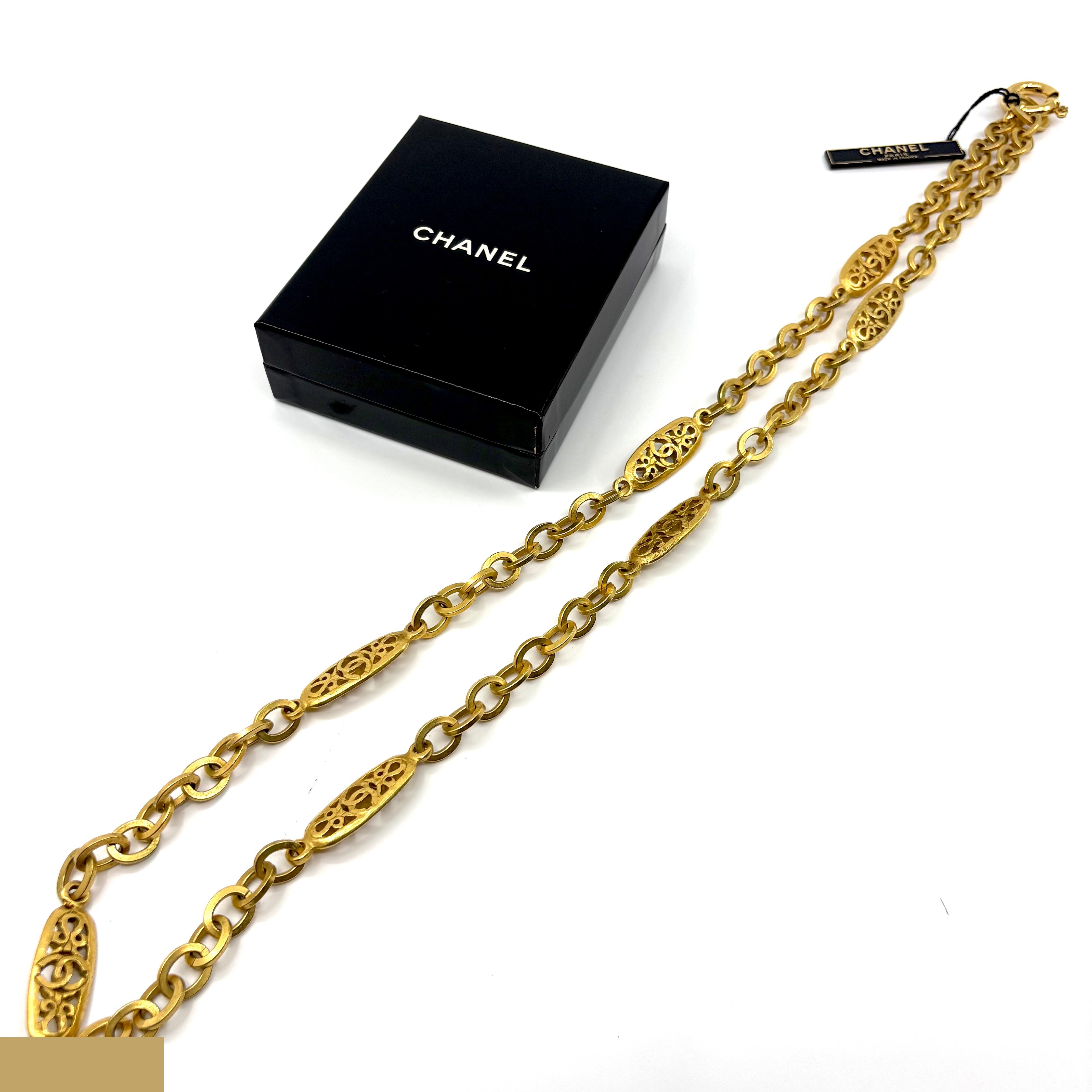 95P Coco Mark Long (Precious Metal) Necklace Pendant, Total Length Approx. 100cm — view 2