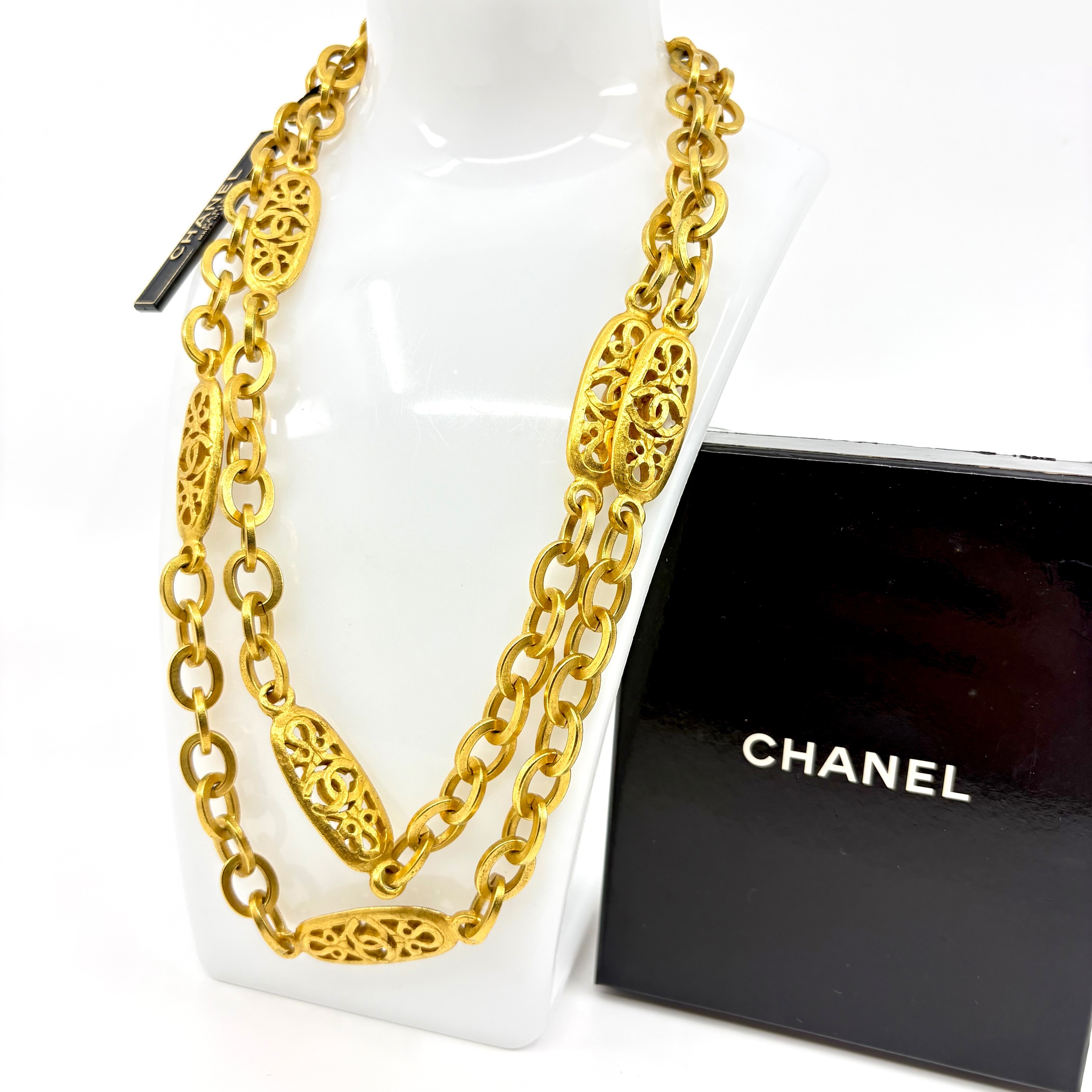 95P Coco Mark Long (Precious Metal) Necklace Pendant, Total Length Approx. 100cm — view 4
