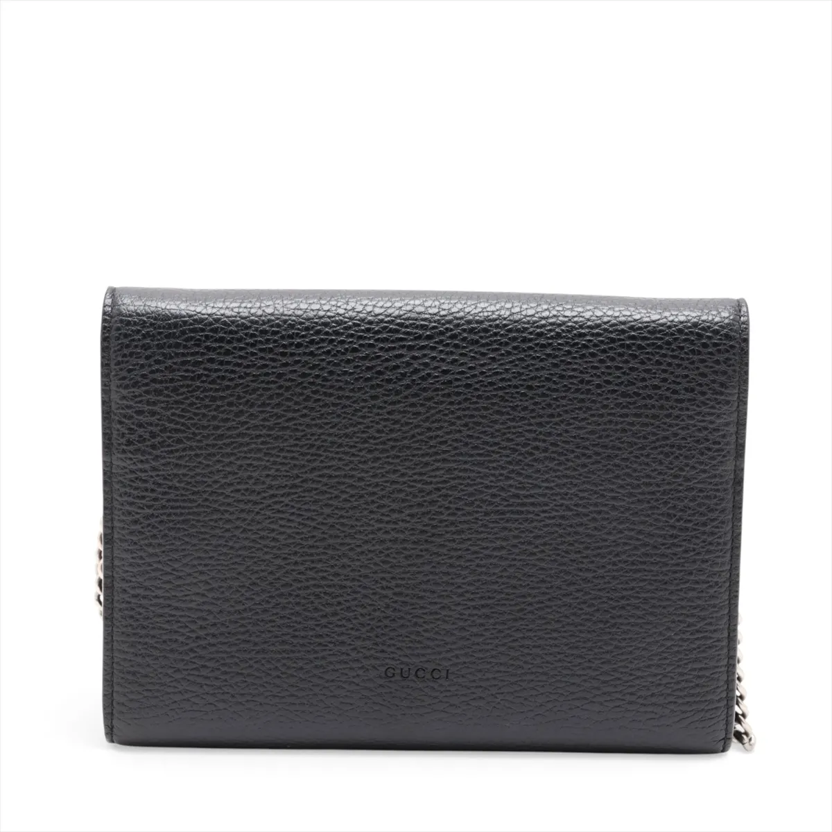 Dionysus Leather Chain Wallet, Black, 401231 — view 2