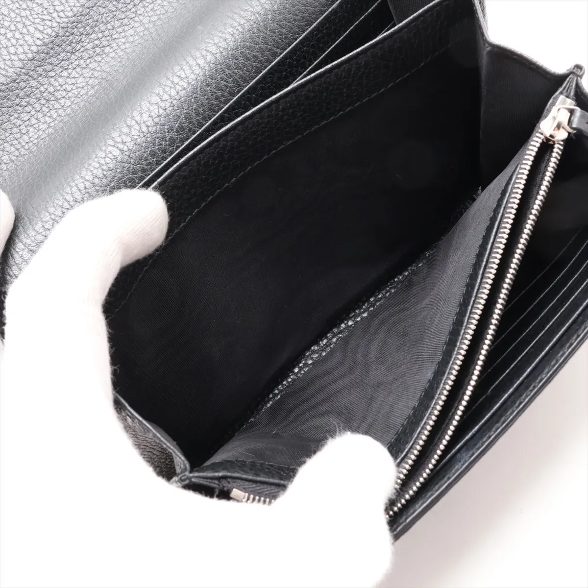 Dionysus Leather Chain Wallet, Black, 401231 — view 8