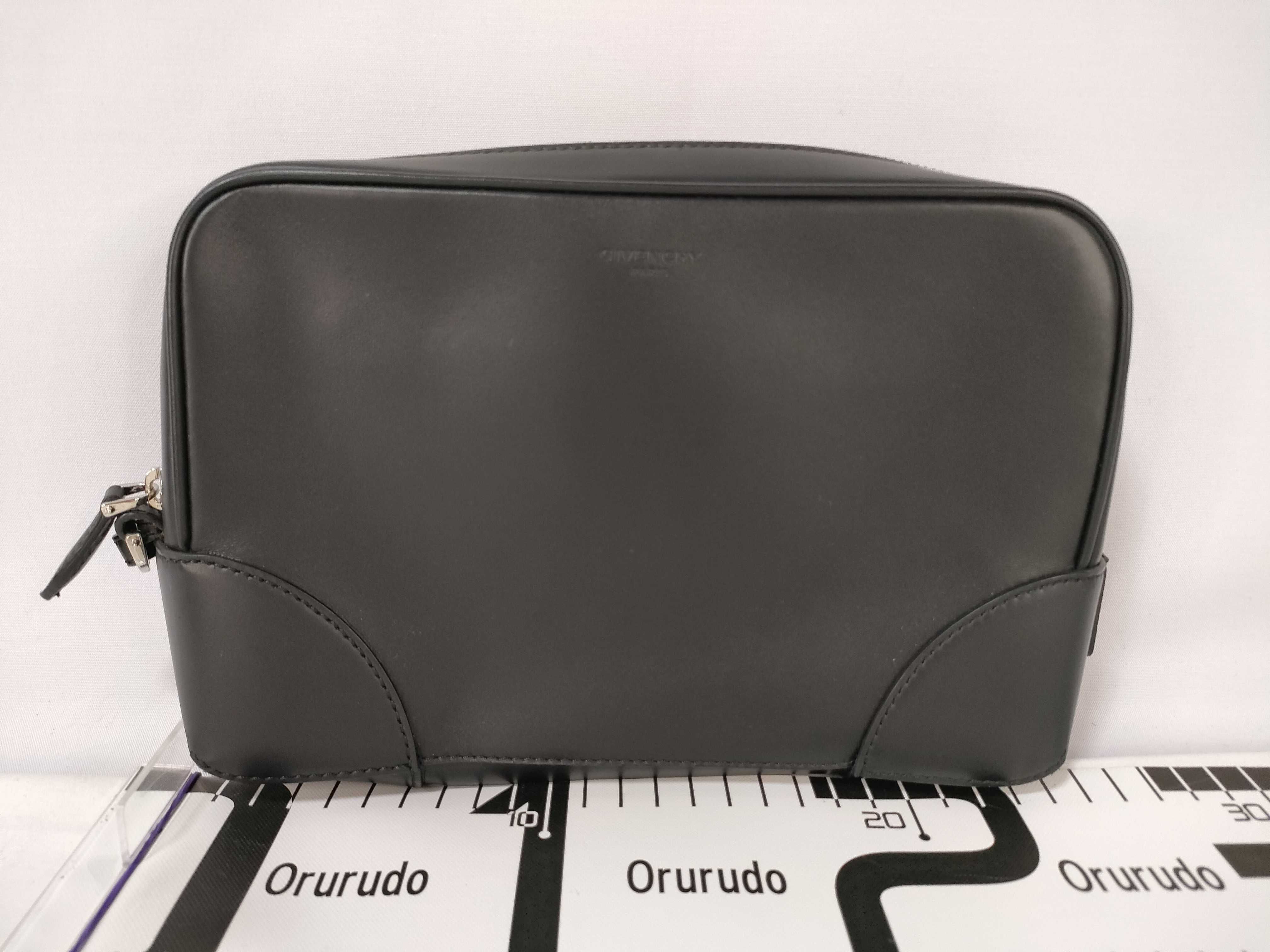FR- Leather Clutch bag Black — view 2