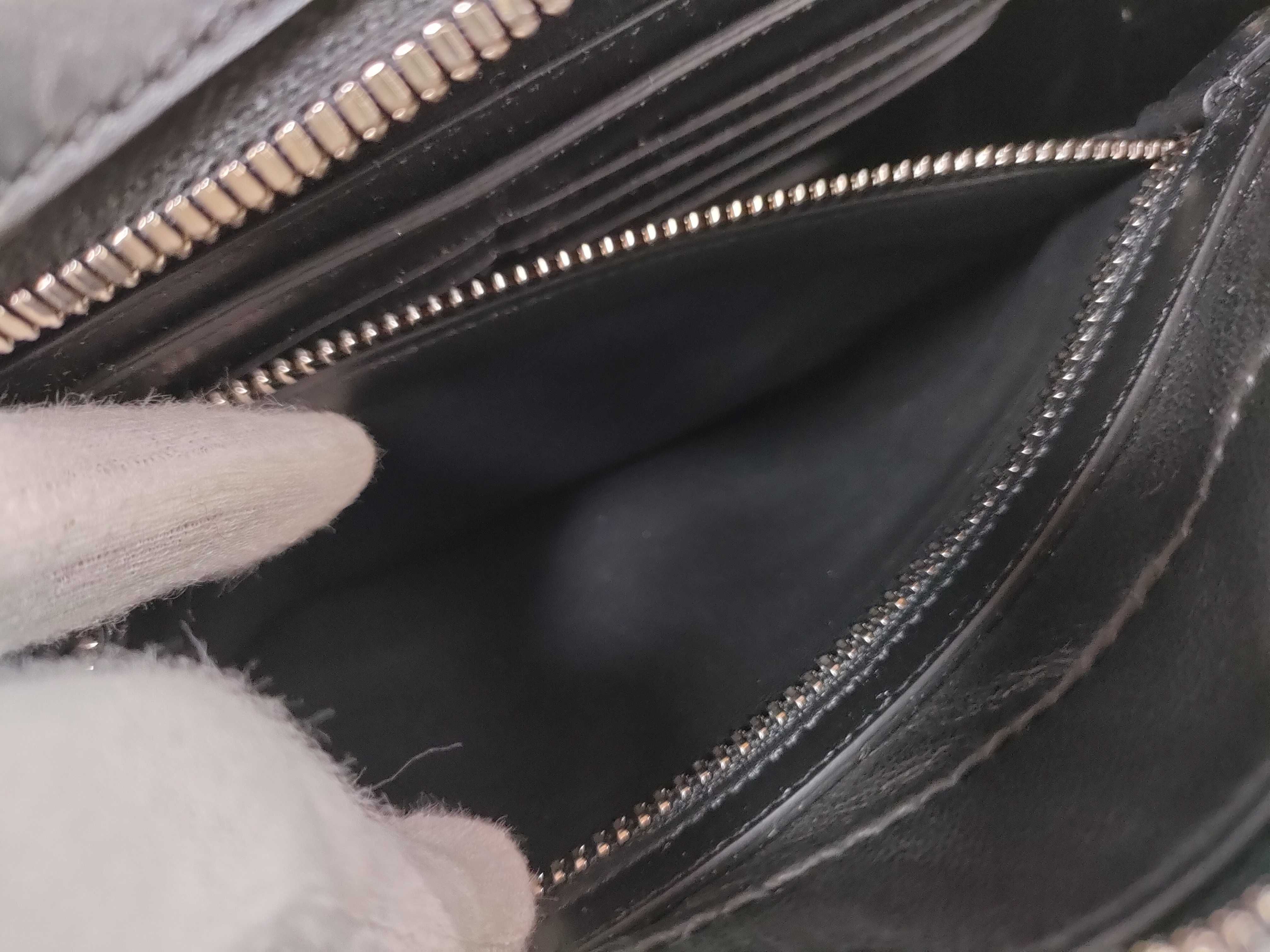 FR- Leather Clutch bag Black — view 11