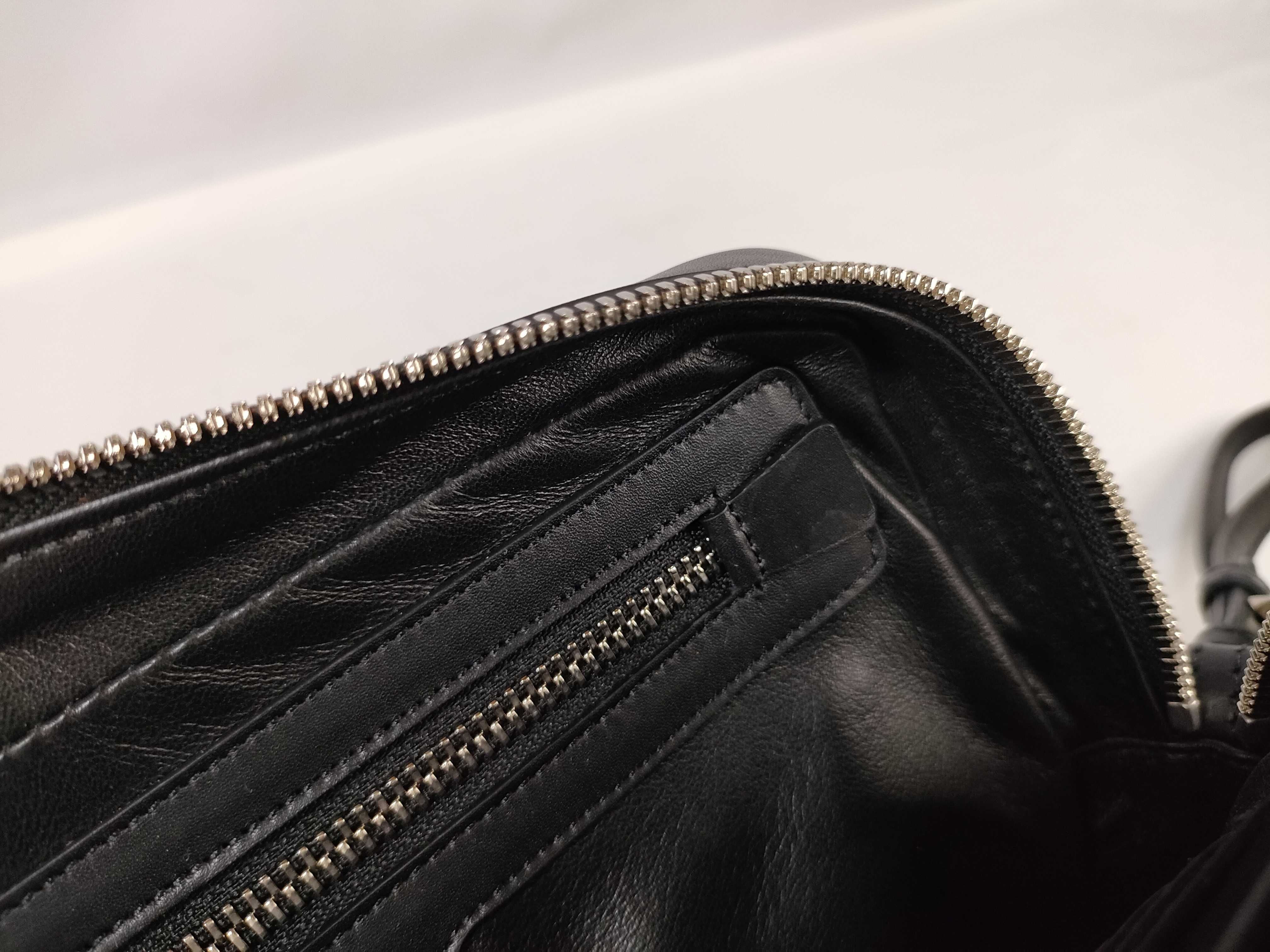 FR- Leather Clutch bag Black — view 13