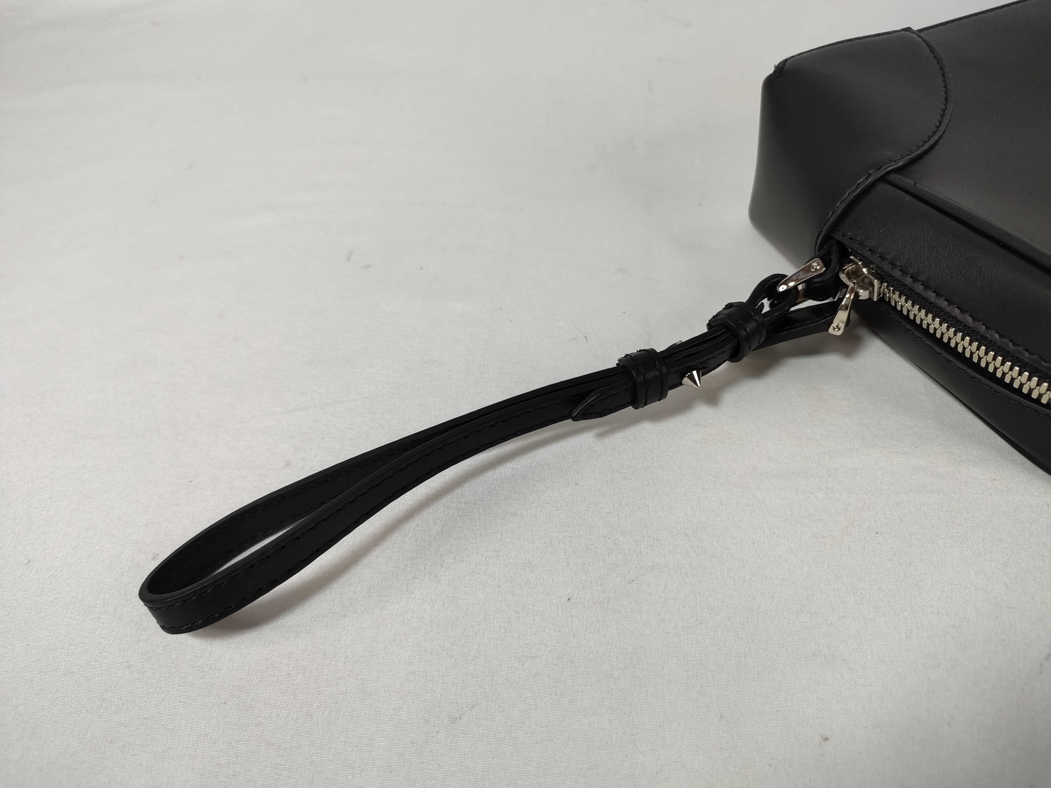 FR- Leather Clutch bag Black — view 3