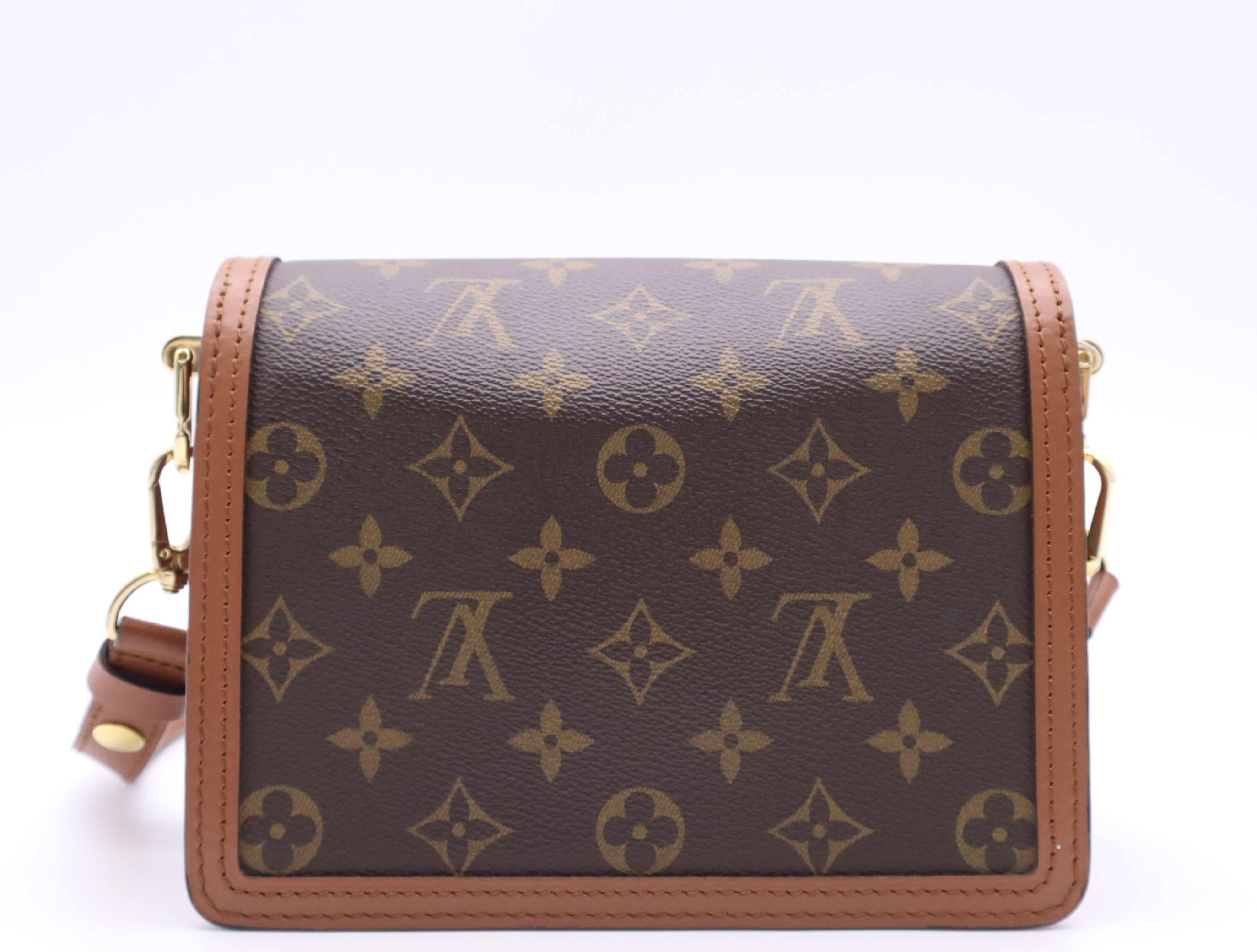 M45959 Monogram & Monogram Reverse Canvas Dauphine MINI Shoulder Bag with Shoulder Strap and Dust Bag — view 2